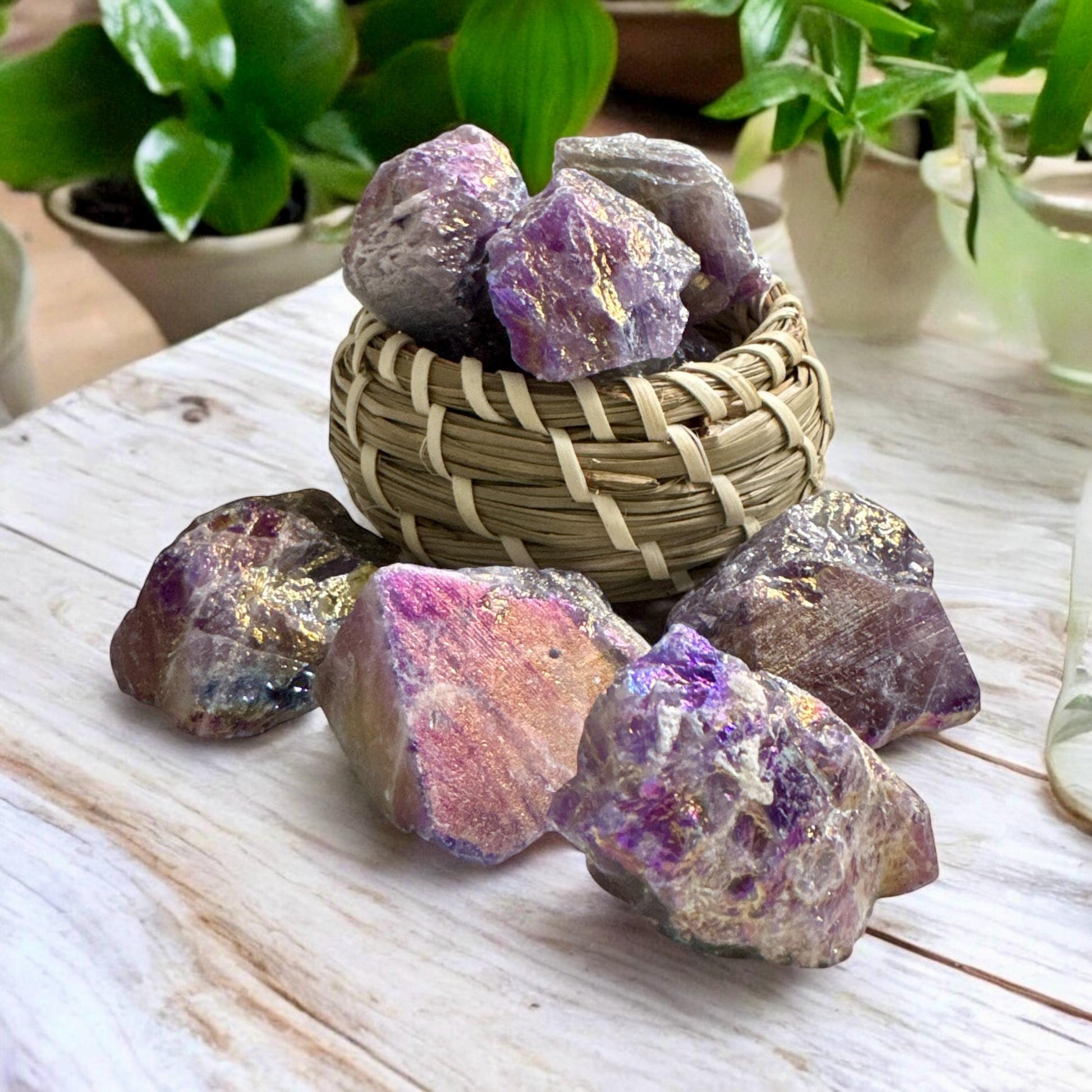 Amethyst Aura Raw Crystal Piece – Ethereal Beauty | Luna by Louise, Crystal Shop UK