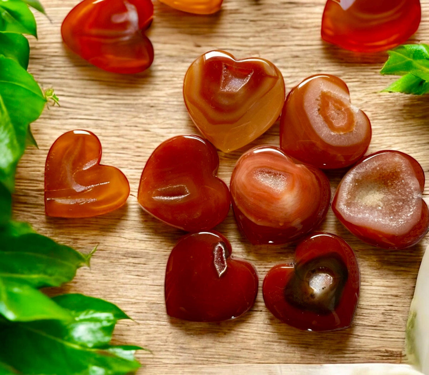 Carnelian Druzy Crystal Heart: Energizing Gemstone