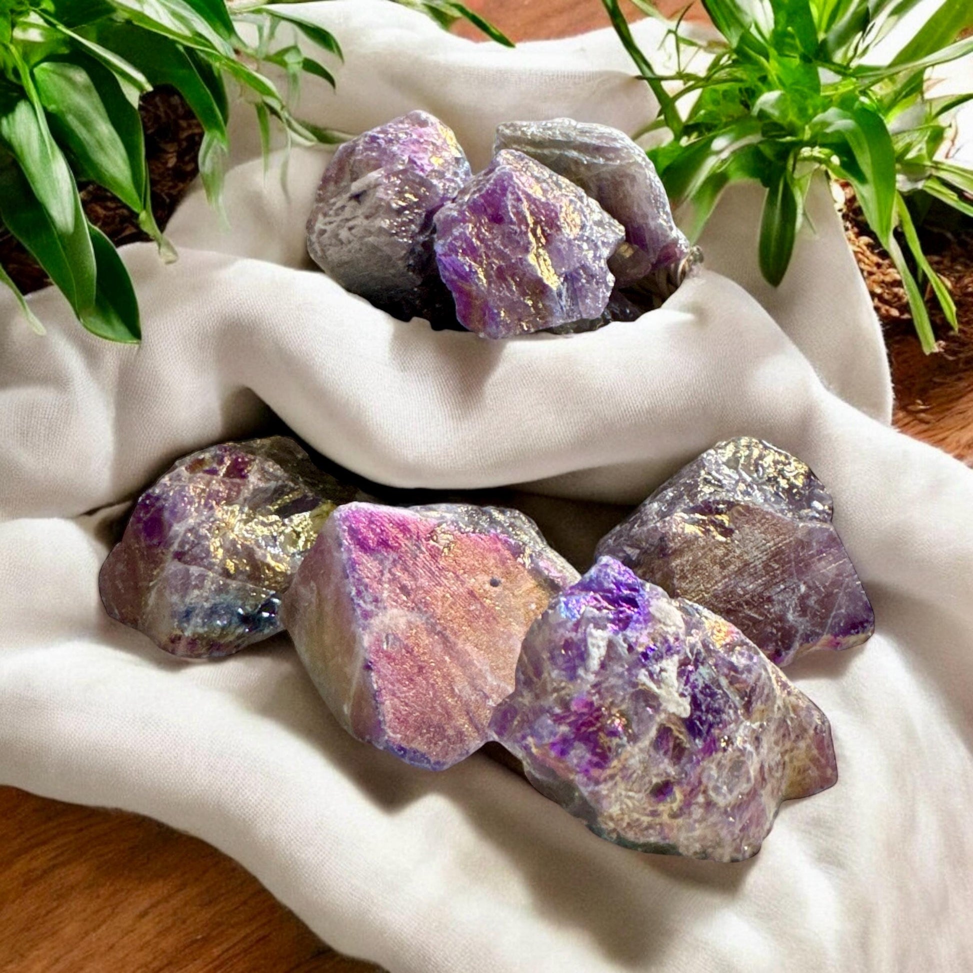 Amethyst Aura Raw Crystal Piece – Ethereal Beauty | Luna by Louise, Crystal Shop UK