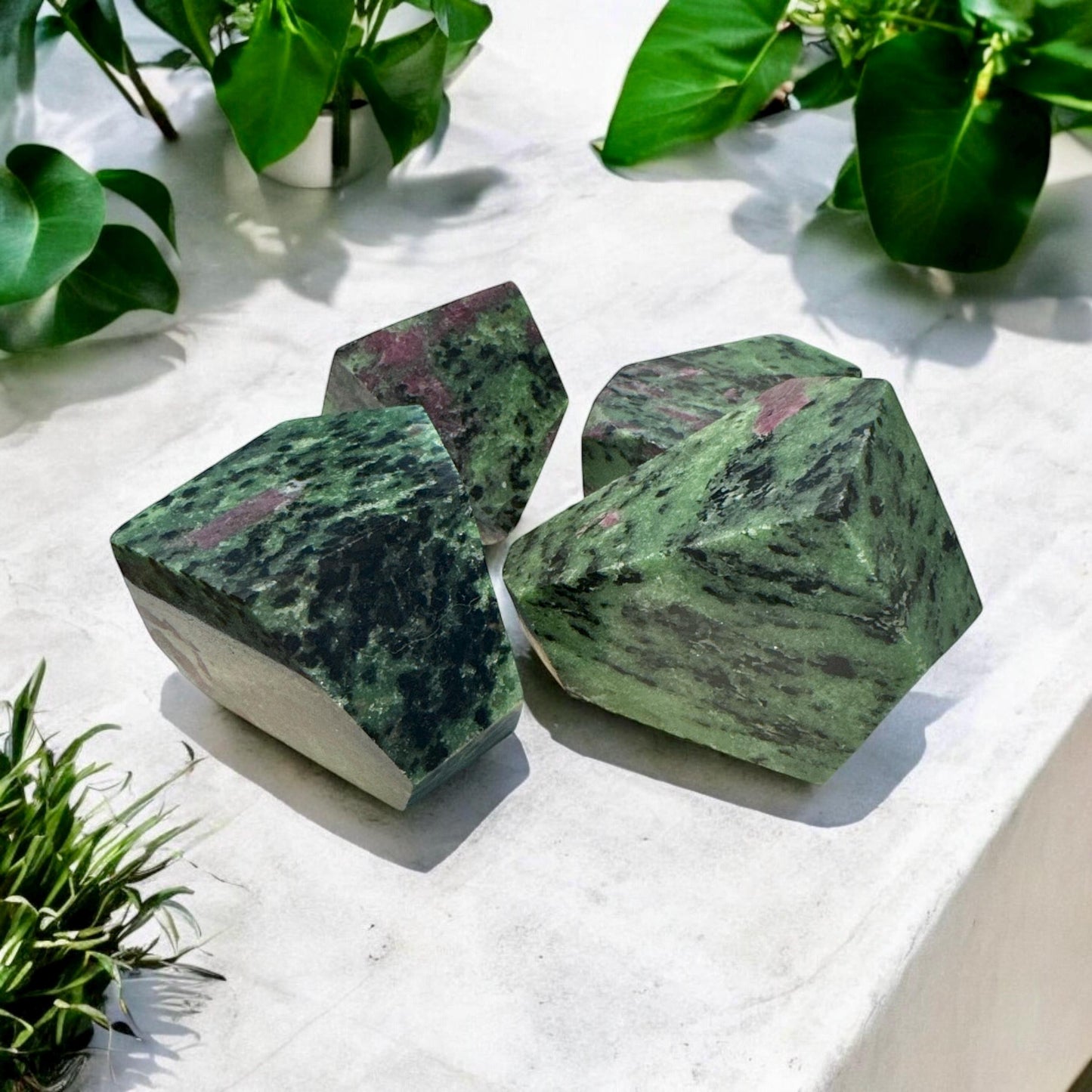 Ruby Zoisite Crystal: Free Form Healing Stone
