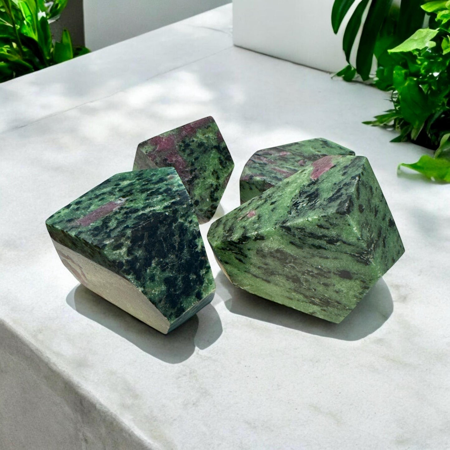 Ruby Zoisite Crystal: Free Form Healing Stone