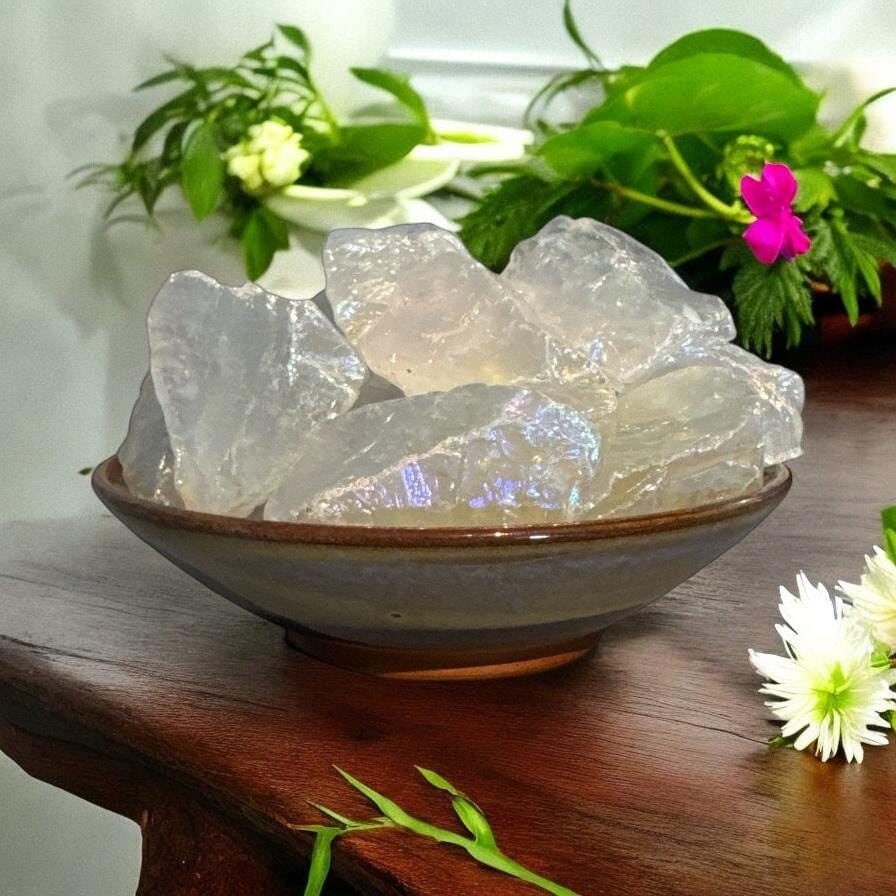 Angel Aura Raw Quartz Crystal Piece – Ethereal Beauty | Luna by Louise, Crystal Shop UK