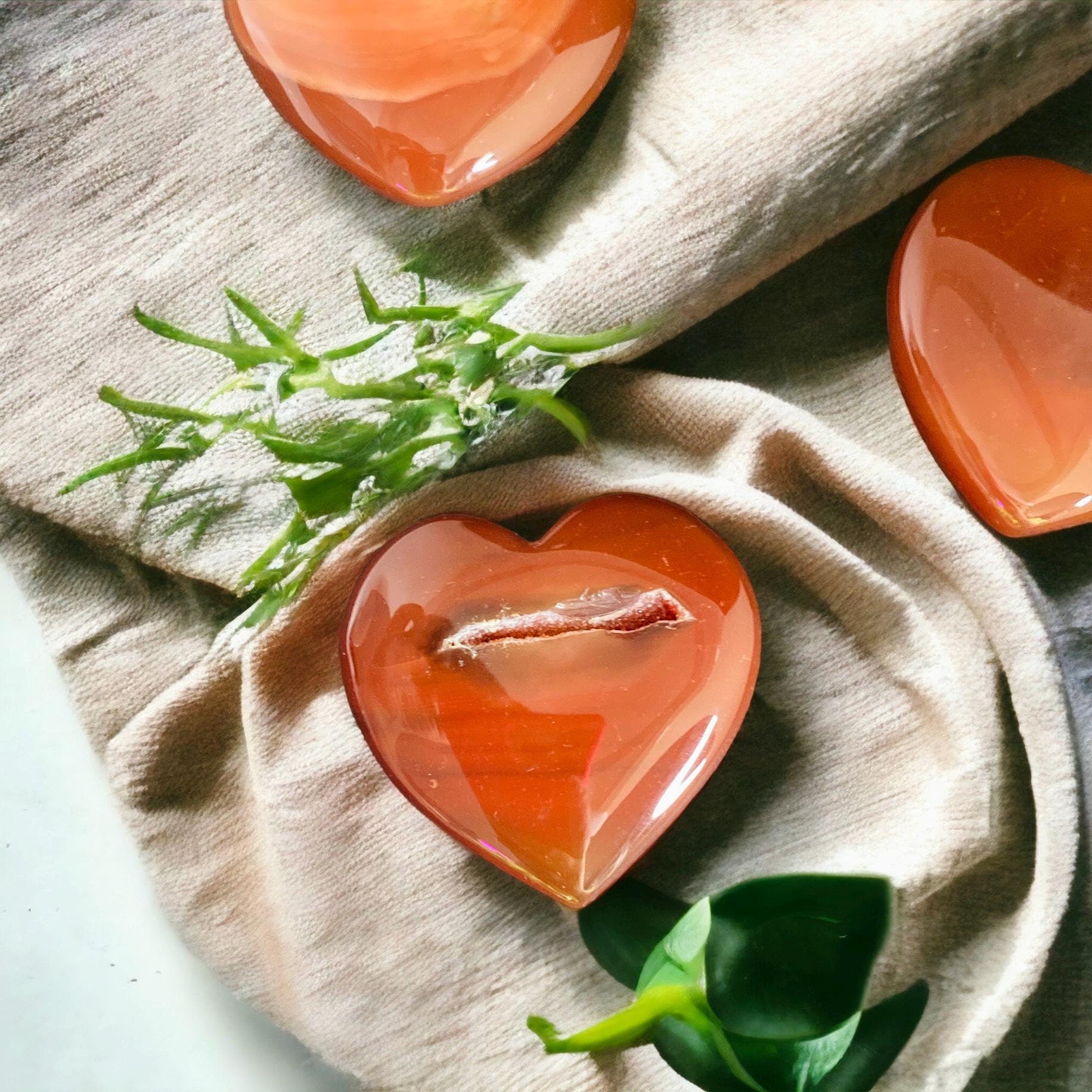 Carnelian Druzy Crystal Heart: Energizing Gemstone