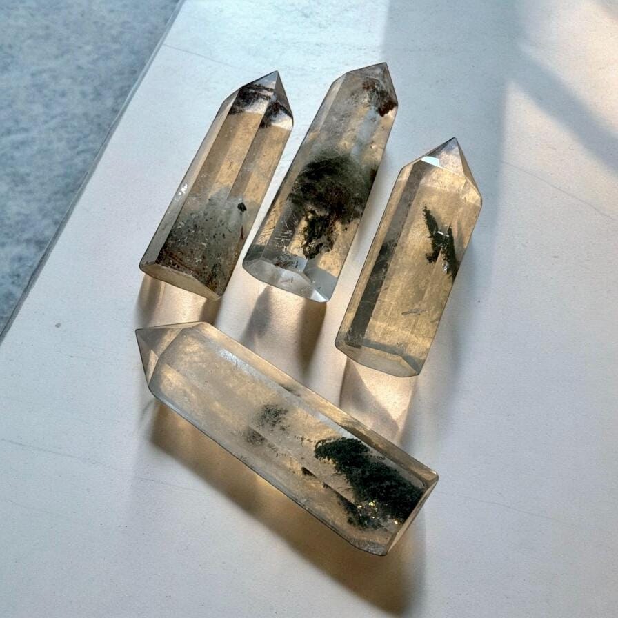 Garden Quartz Tower: Lodolite Crystal with Natural Inclusions