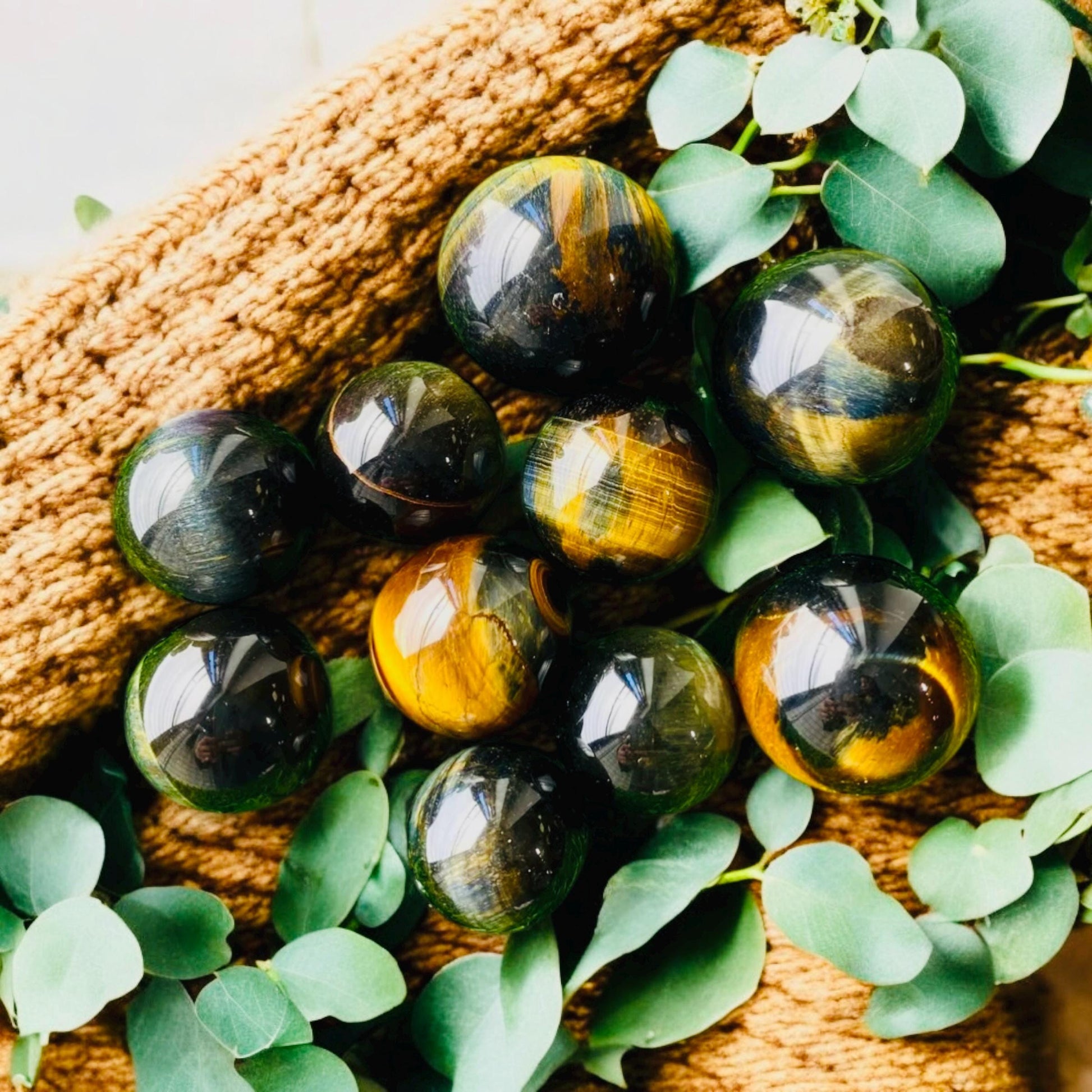 Blue Tiger's Eye ( Mini ) Sphere - Strength & Protection | Luna by Louise Crystal Shop UK