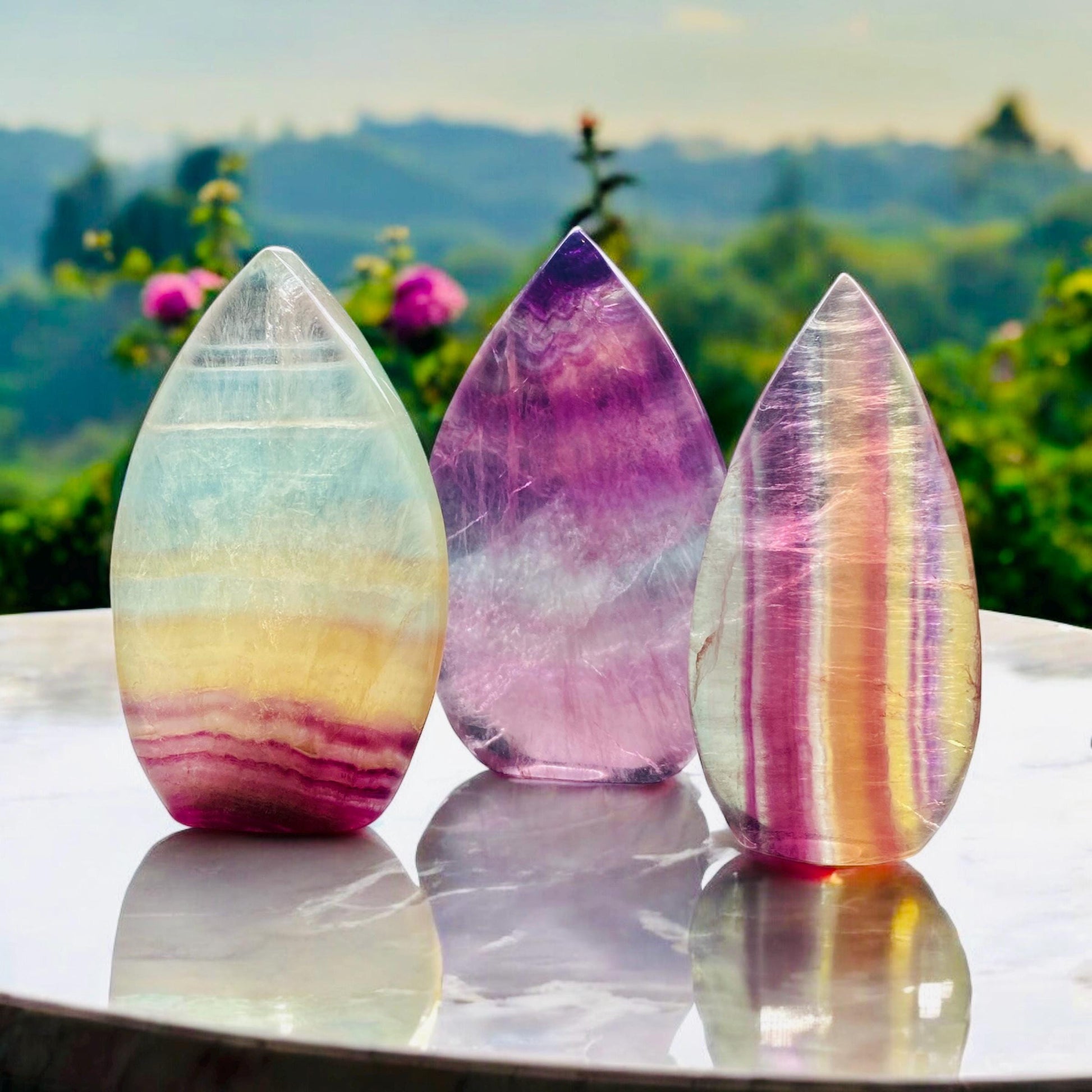 Candy Fluorite Flame: Colorful Crystal for Balance & Positivity