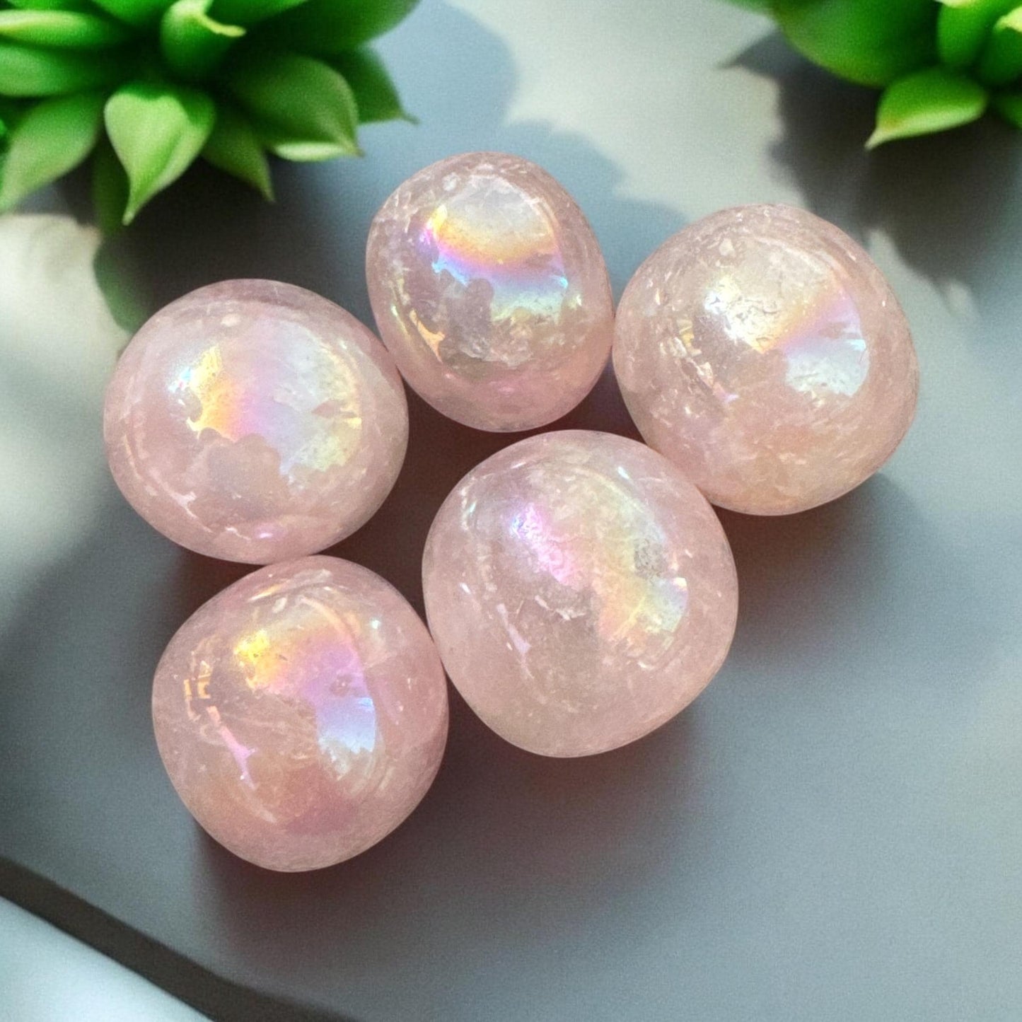 Rose Aura Crystal Tumble Stone - Love & Harmony | Luna by Louise, Crystal Shop UK