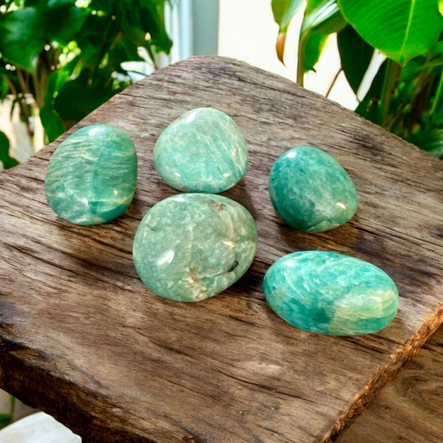 Amazonite Palm Stones - Soothing Energy | Luna by Louise, Crystal Shop UK
