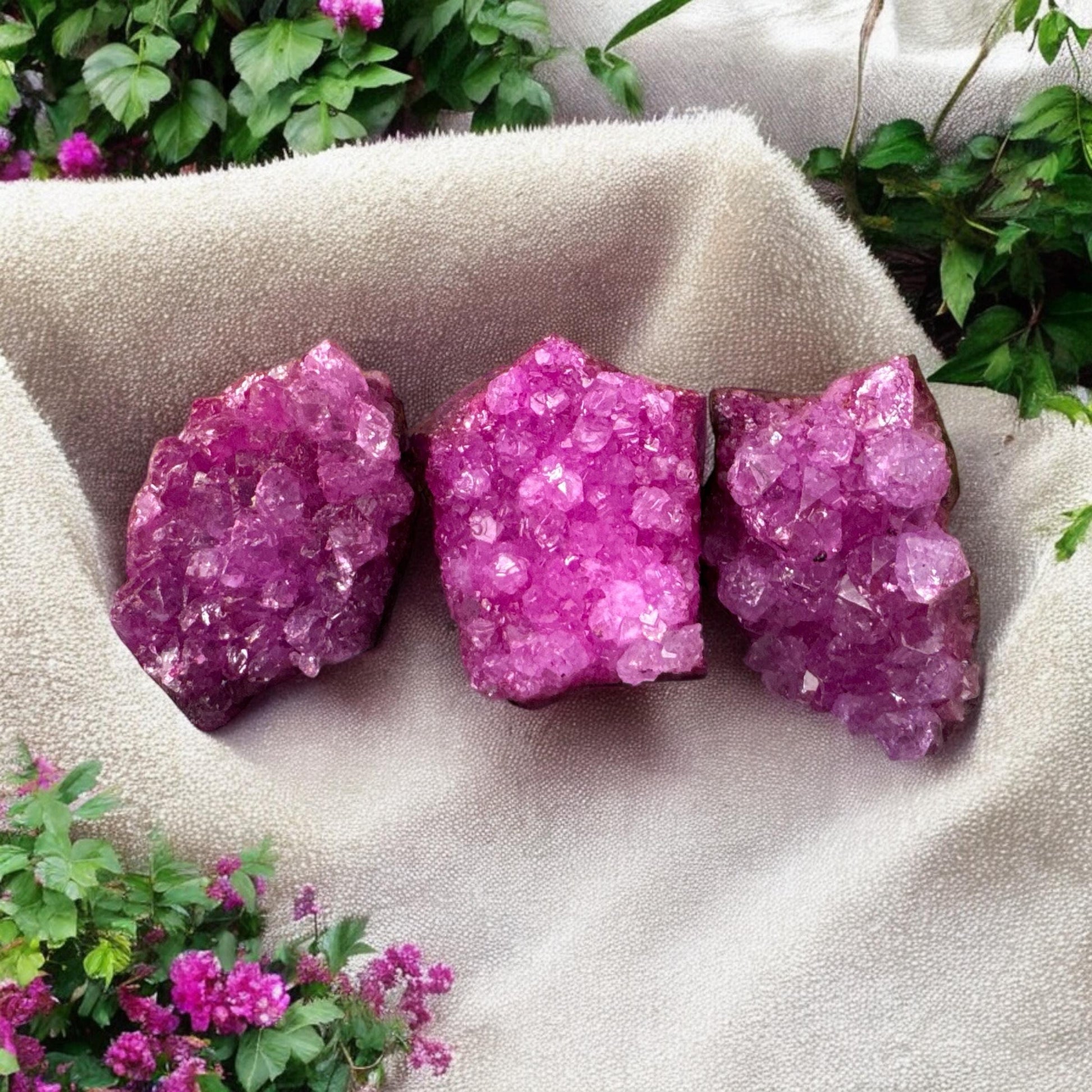Magenta Pink Amethyst Crystal Cluster: Romantic Home Decor (2-3'' Inches)