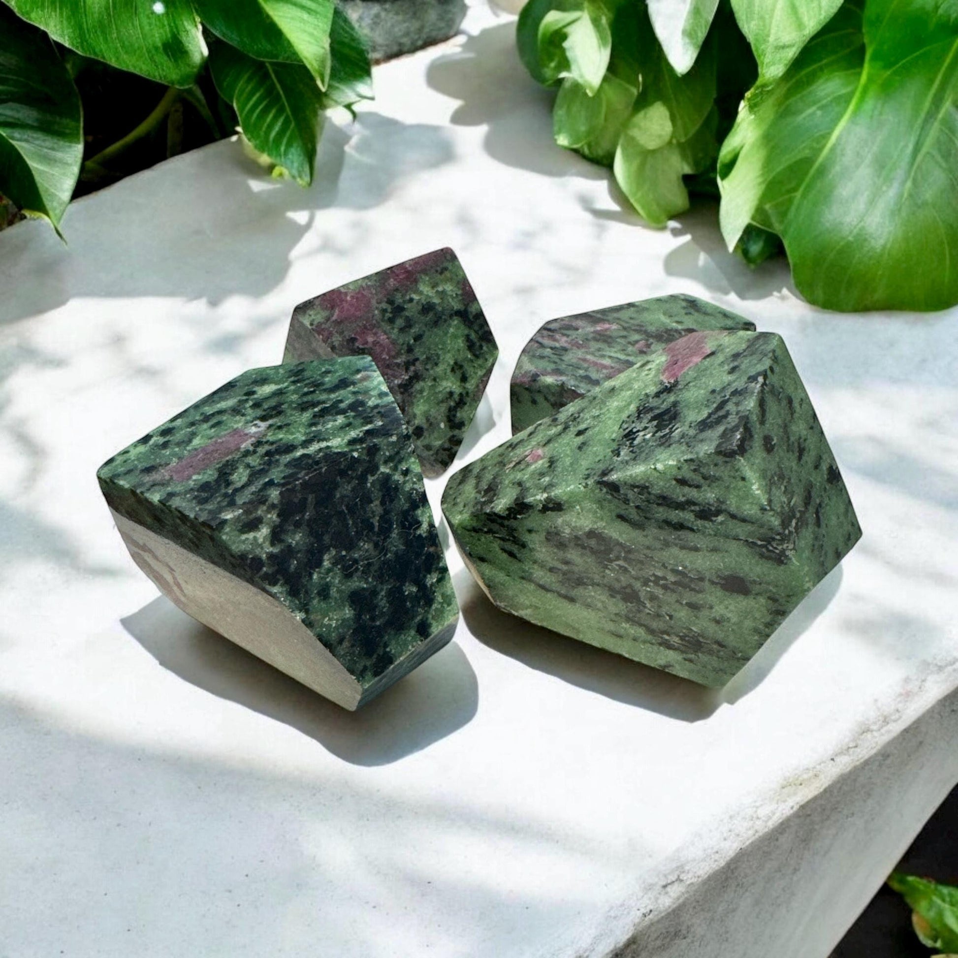 Ruby Zoisite Crystal: Free Form Healing Stone