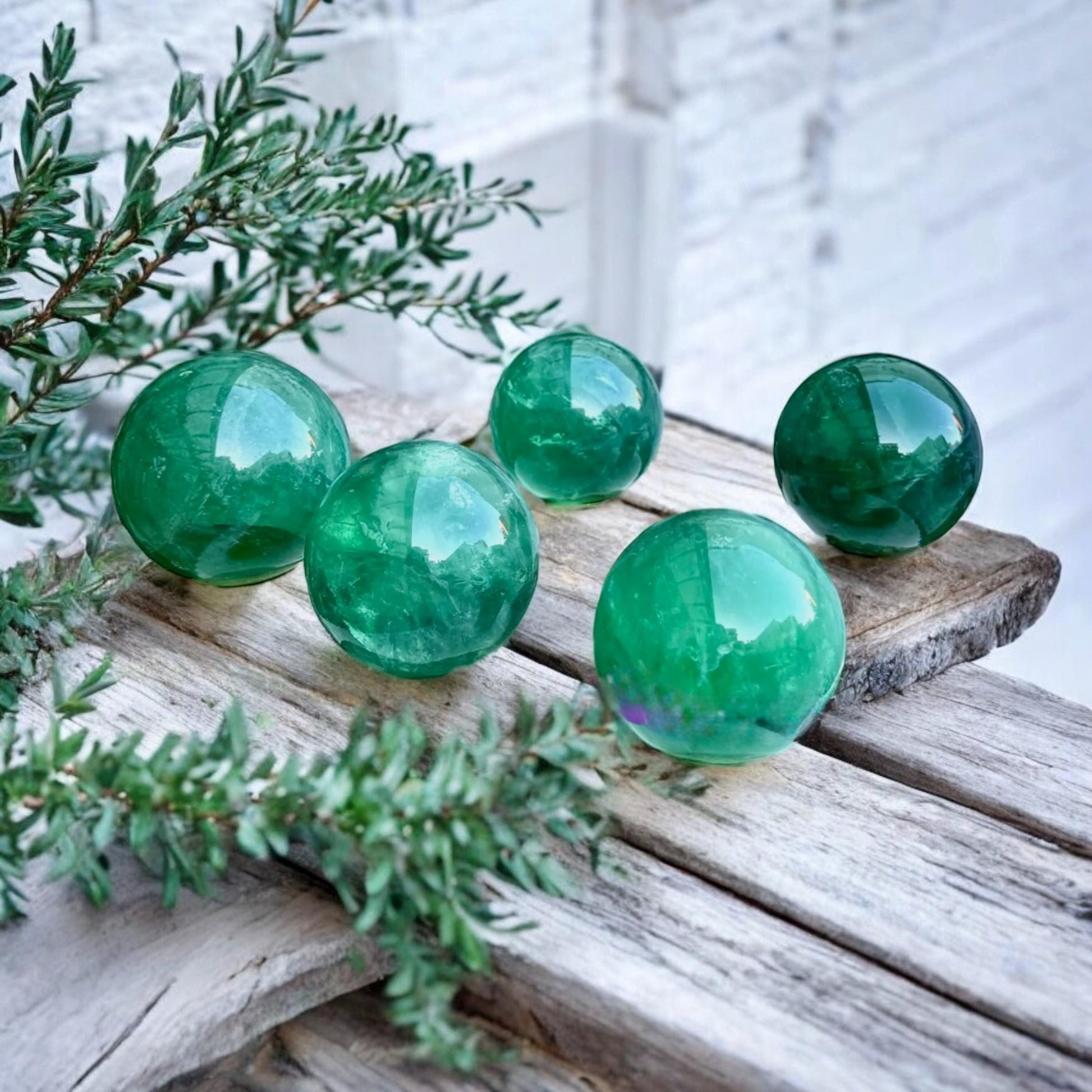 Green Fluorite Sphere: Polished Crystal Ball (70mm)