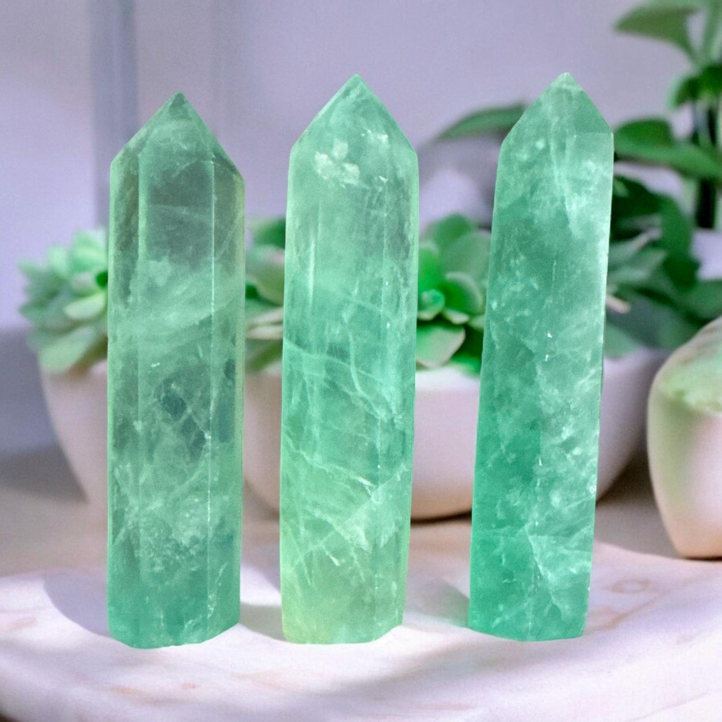 Mint Green Fluorite Tower: Healing Crystal for Clarity