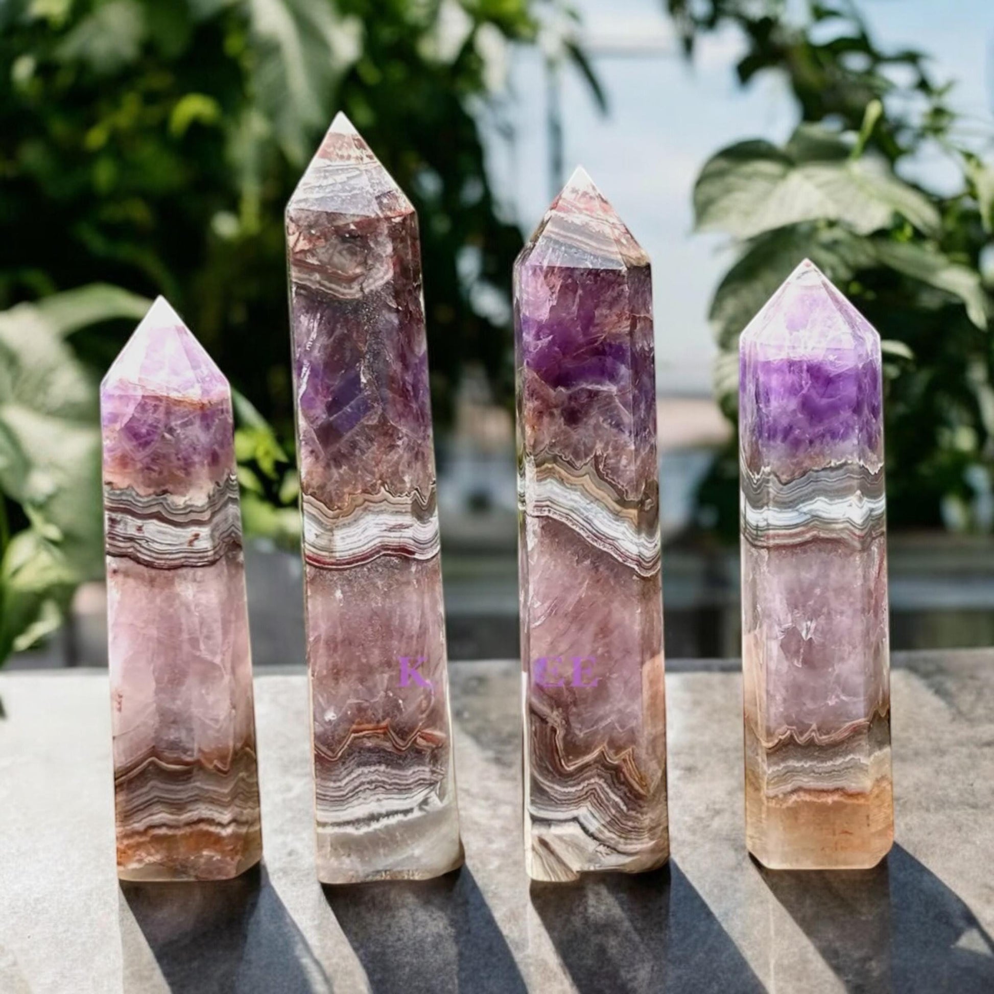 Amethyst & Agate Crystal Tower: Large Statement Piece