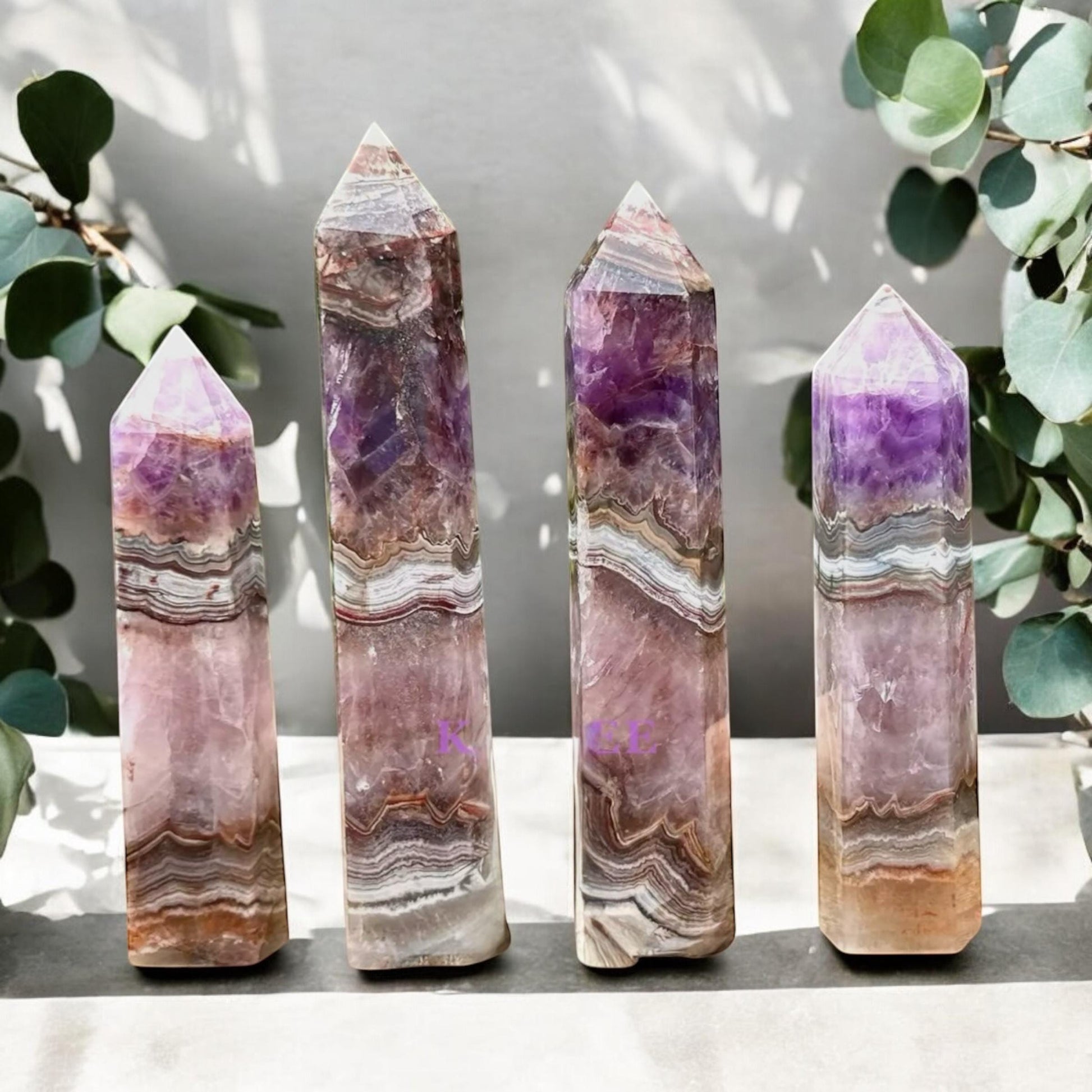 Amethyst & Agate Crystal Tower: Large Statement Piece