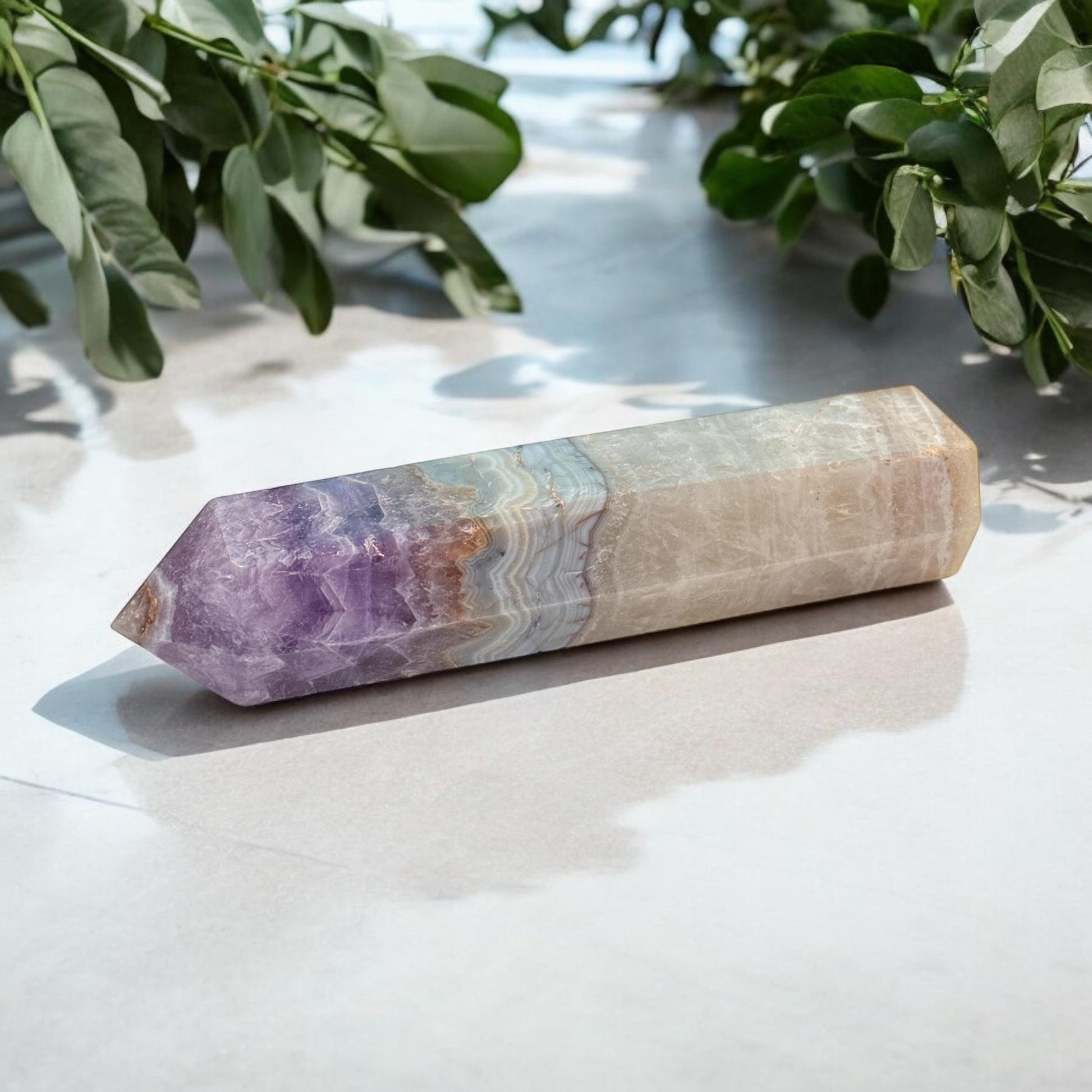 Amethyst & Agate Crystal Tower: Large Statement Piece