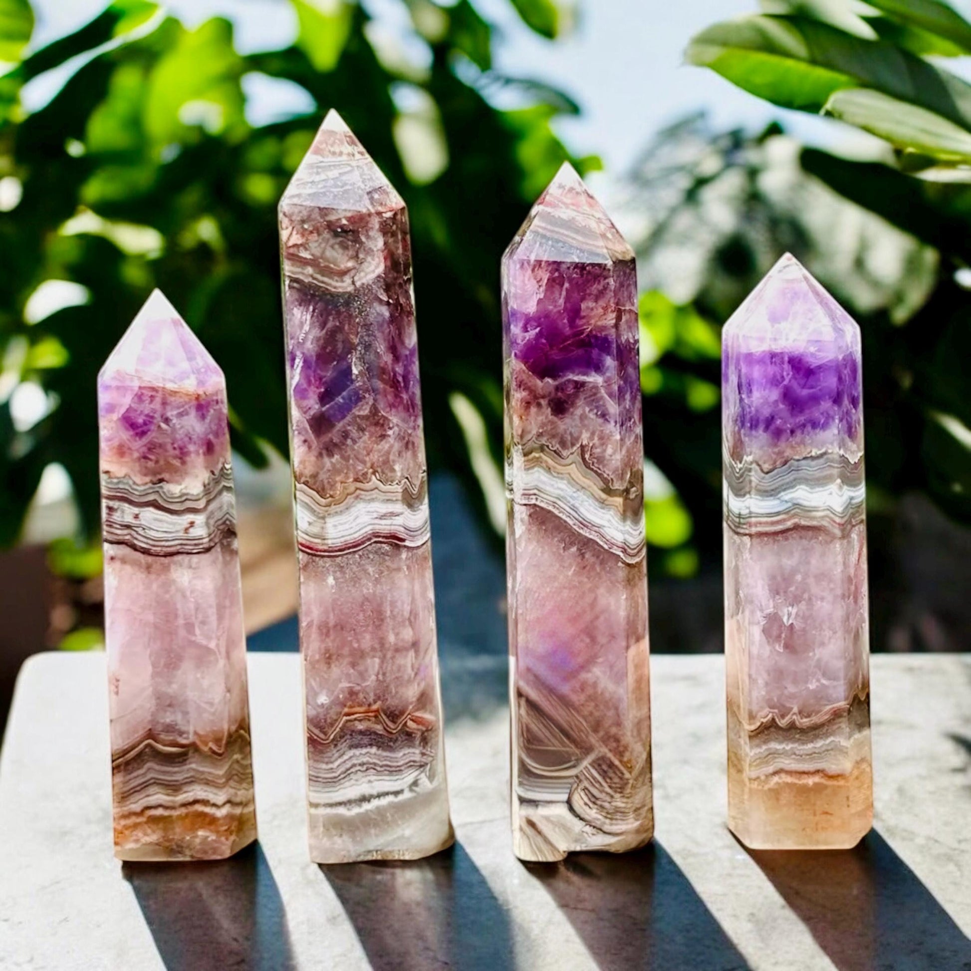 Amethyst & Agate Crystal Tower: Large Statement Piece