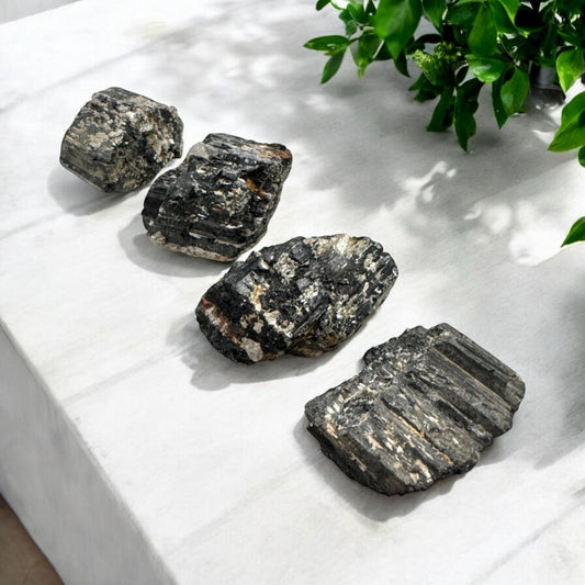 Black Tourmaline with Mica Piece, Powerful Protection & Reflective Energy. Luna by Louise, Crystal Shop UK