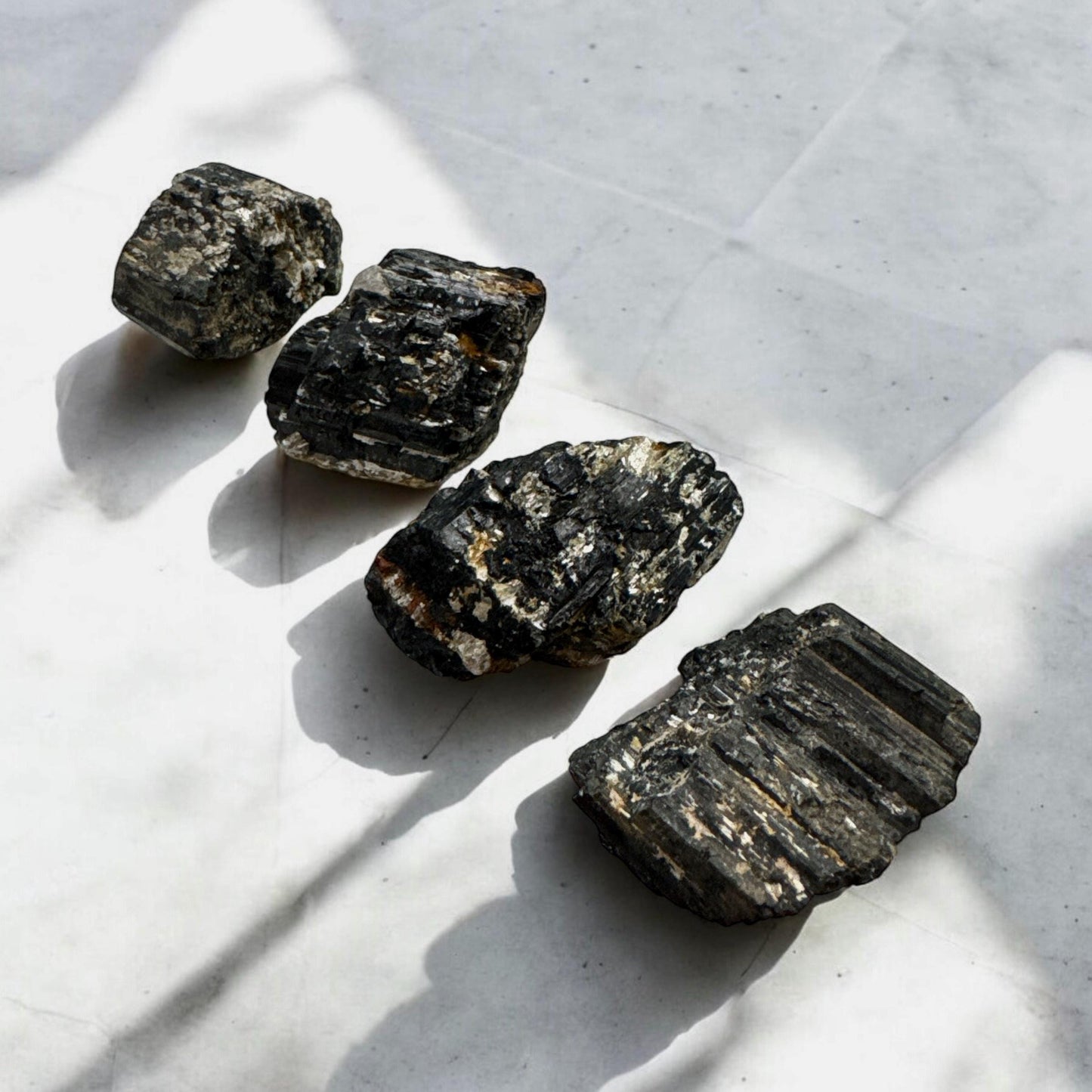 Black Tourmaline with Mica: Protection Crystal Piece