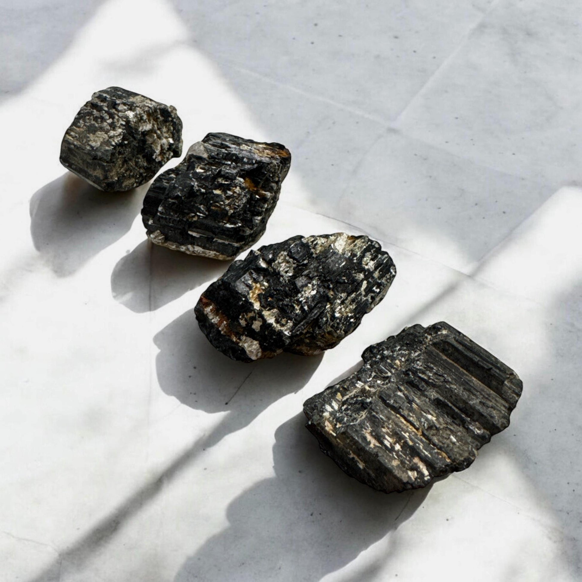Black Tourmaline with Mica: Protection Crystal Piece