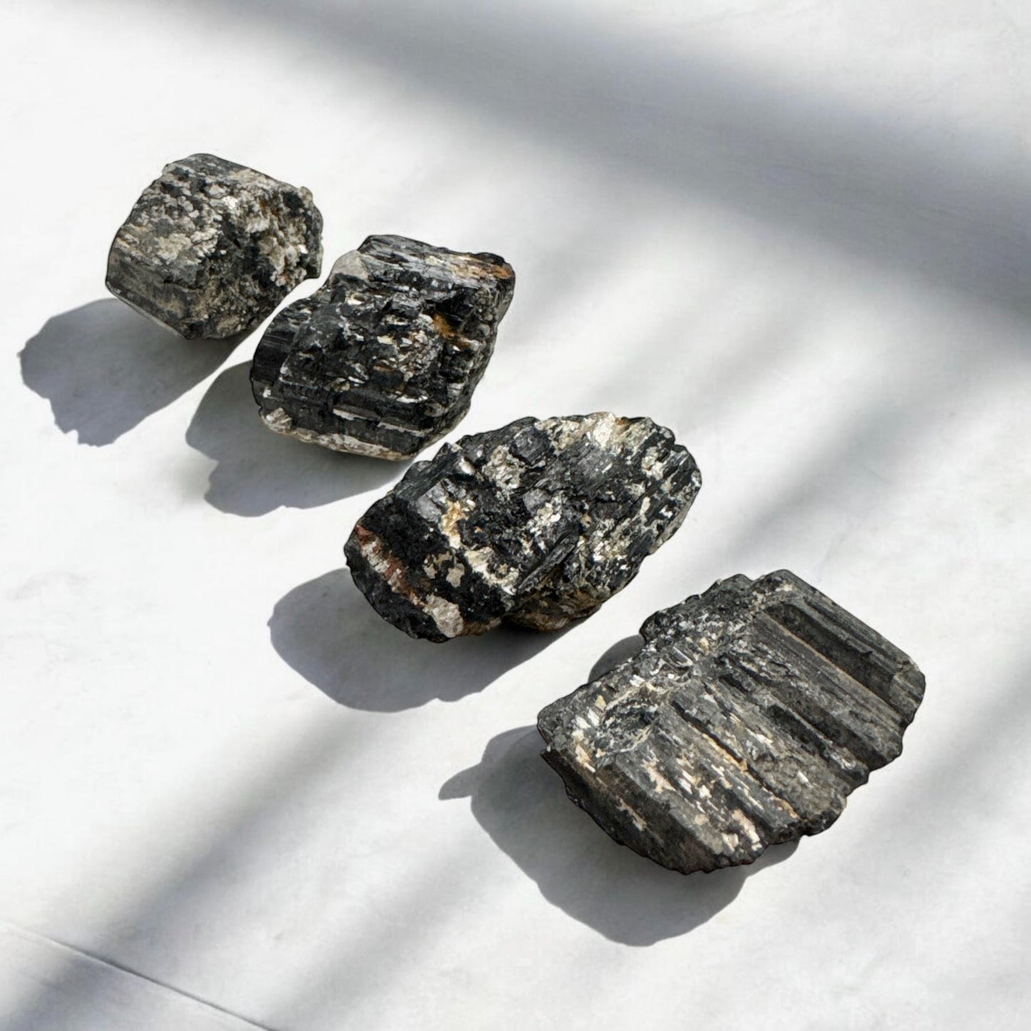 Black Tourmaline with Mica: Protection Crystal Piece