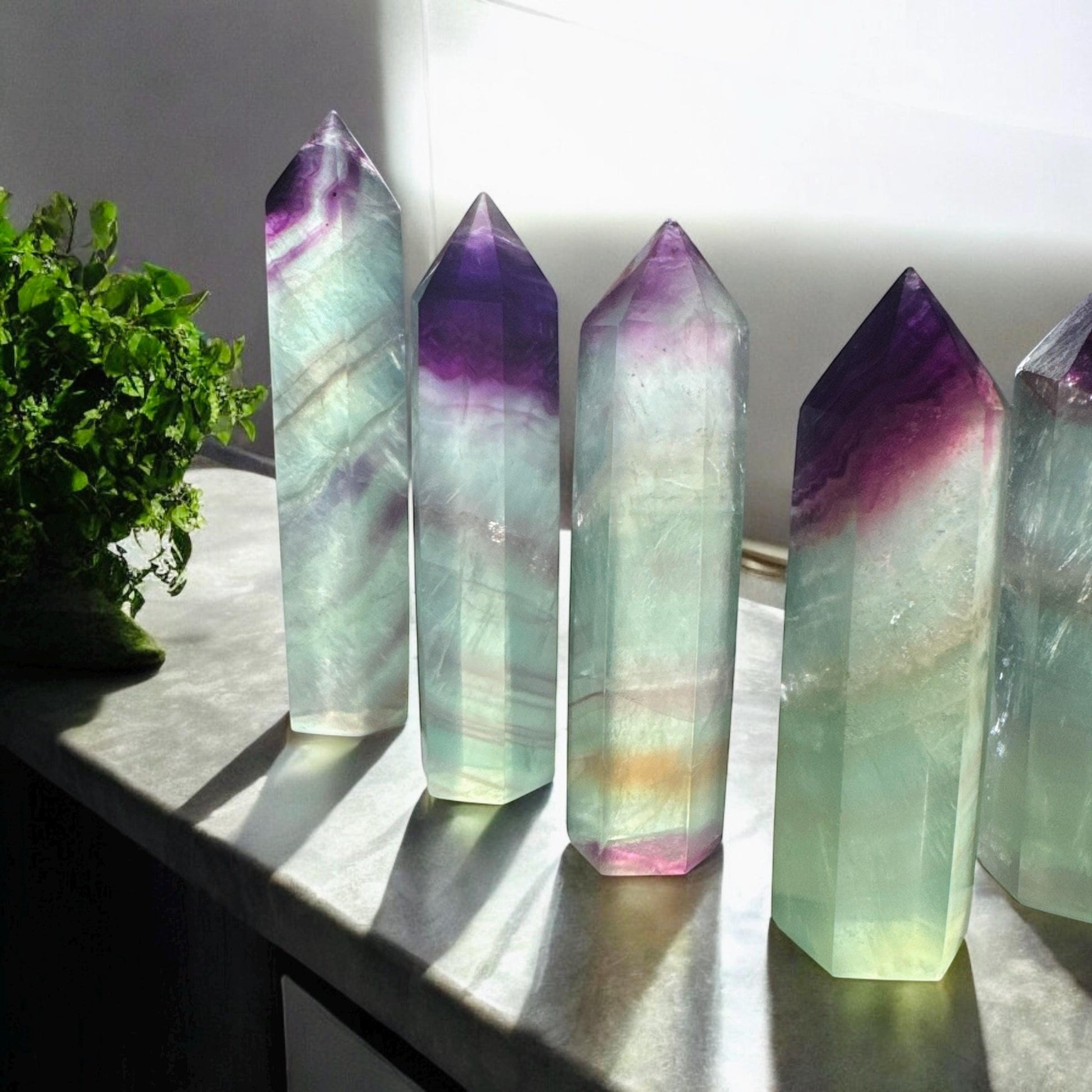 Watermelon Fluorite Tower - Harmony & Balance | Luna by Louise, Crystal Shop UK