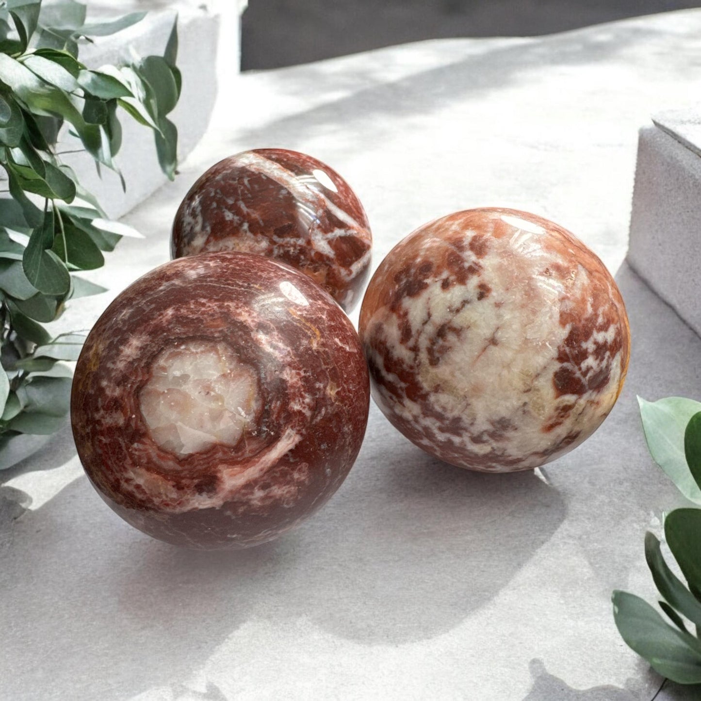 Dali Jasper Sphere: Polished Crystal Ball (65mm)