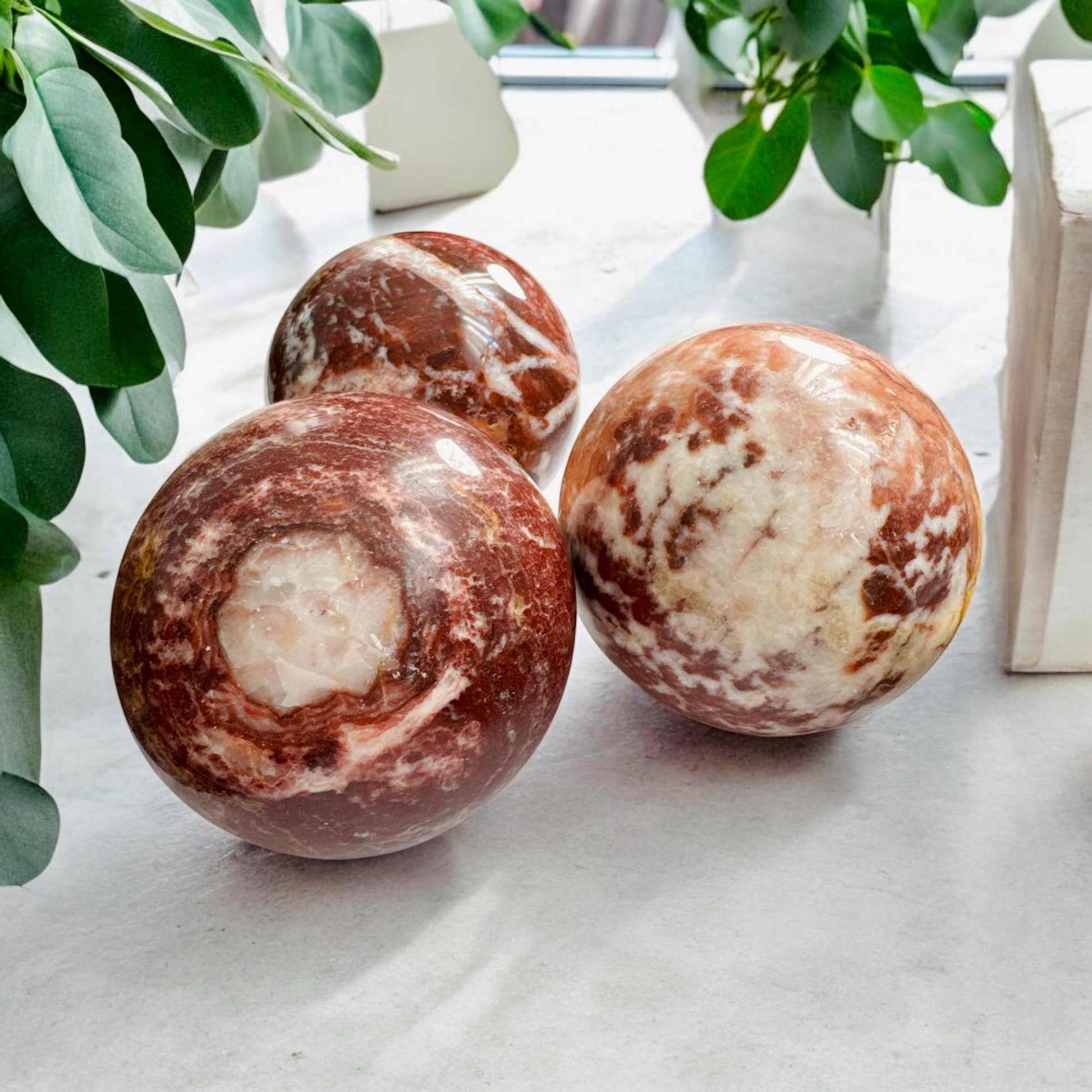 Dali Jasper Sphere: Polished Crystal Ball (65mm)