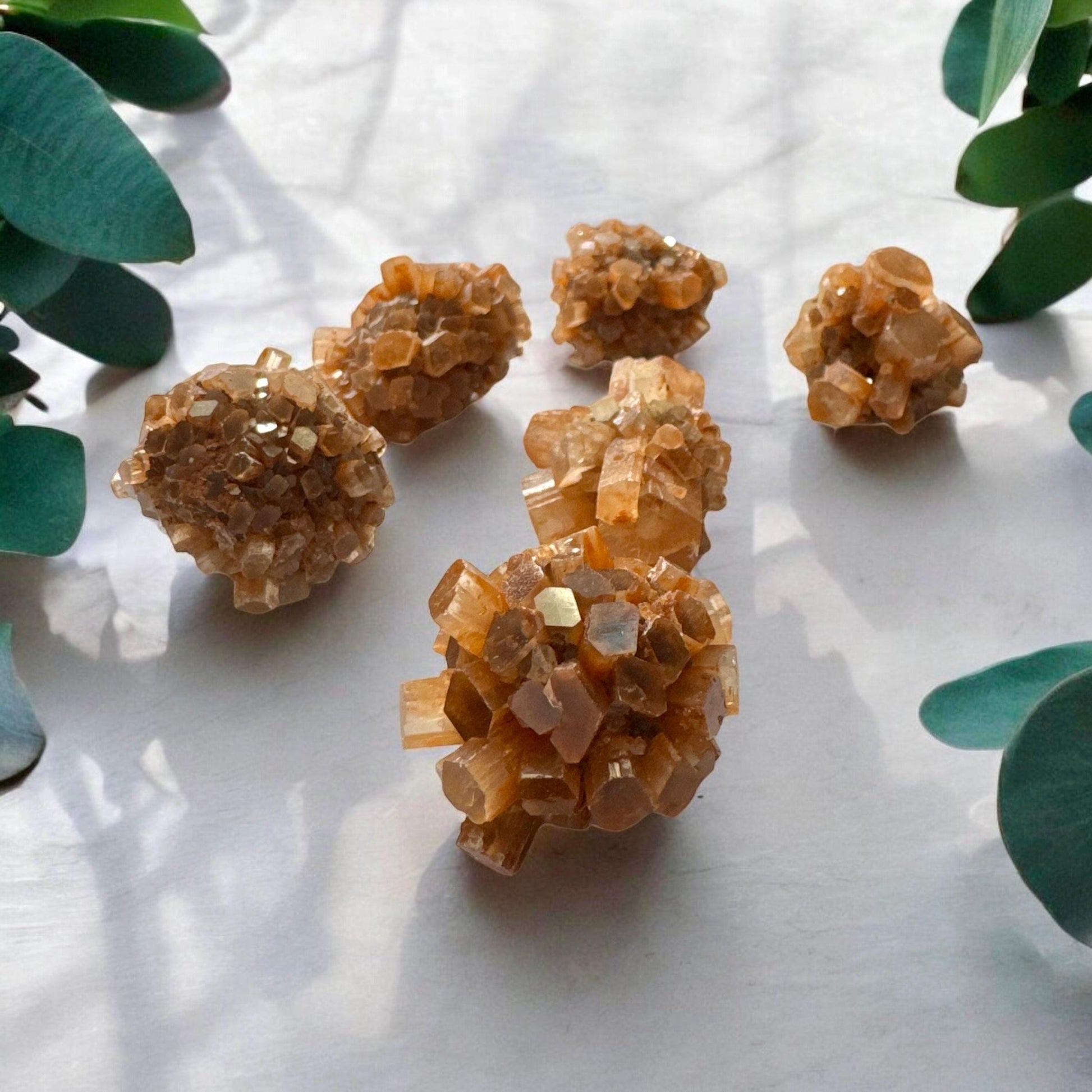 Natural Aragonite Sputnik Cluster, Grounding & Stabilizing Crystal – Luna by Louise, Crystal Shop UK