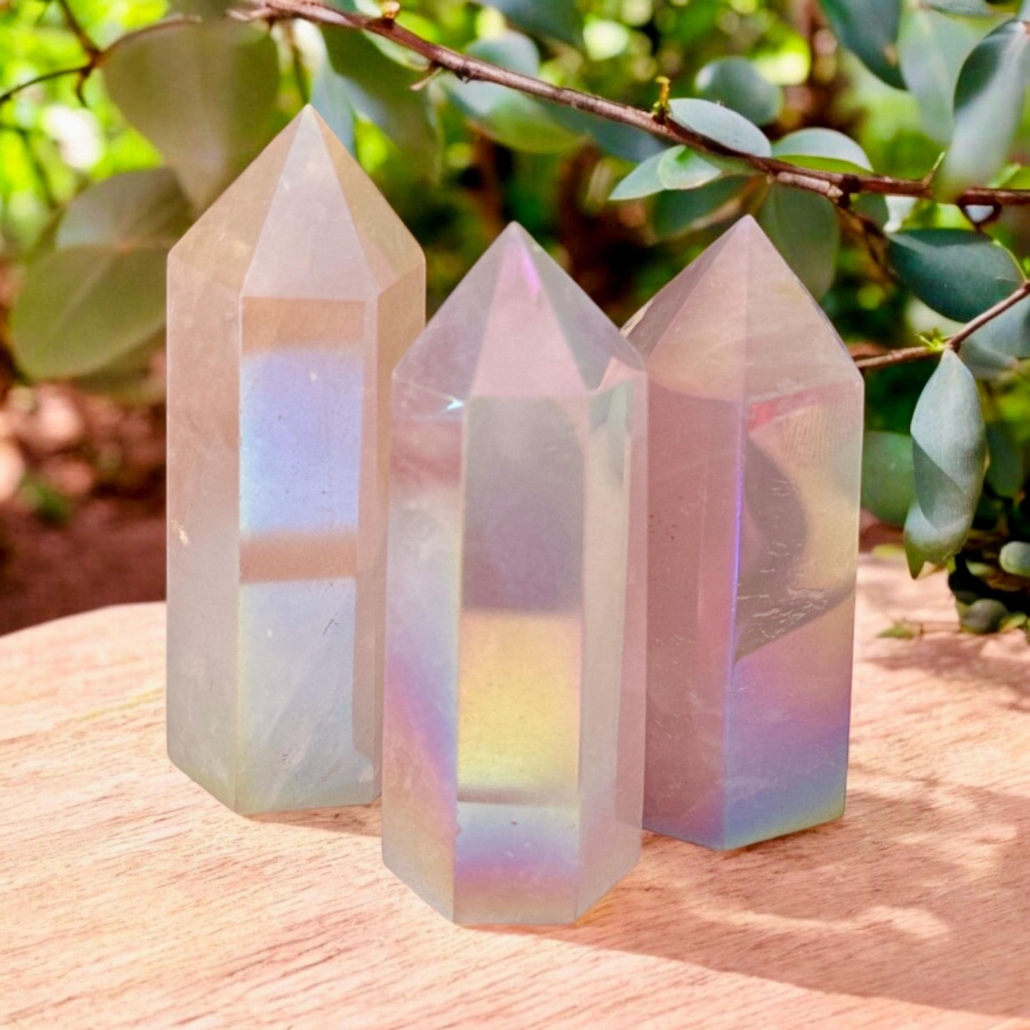 Rose Aura Quartz Crystal Tower: Love & Compassion Healing Stone