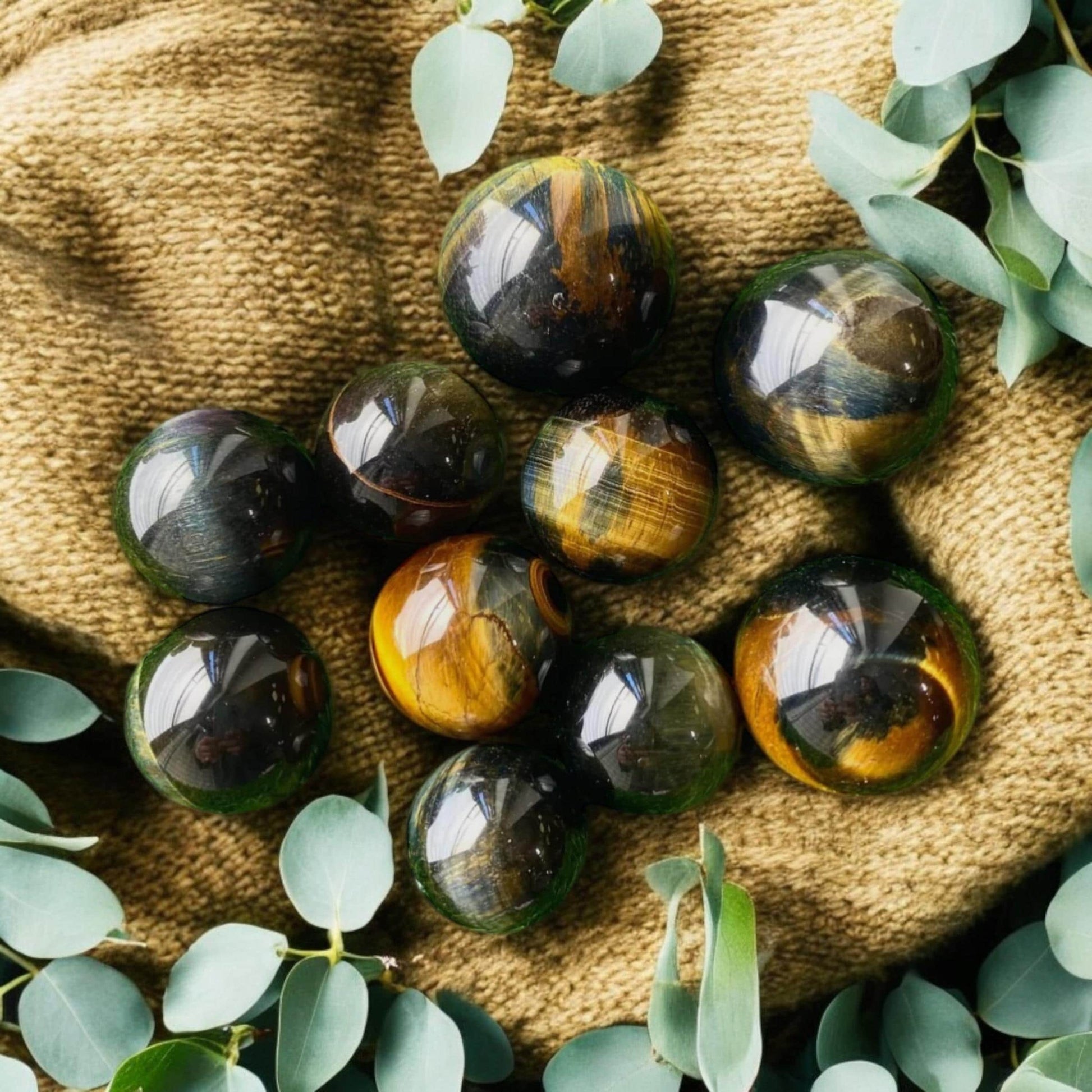Blue Tiger's Eye ( Mini ) Sphere - Strength & Protection | Luna by Louise Crystal Shop UK