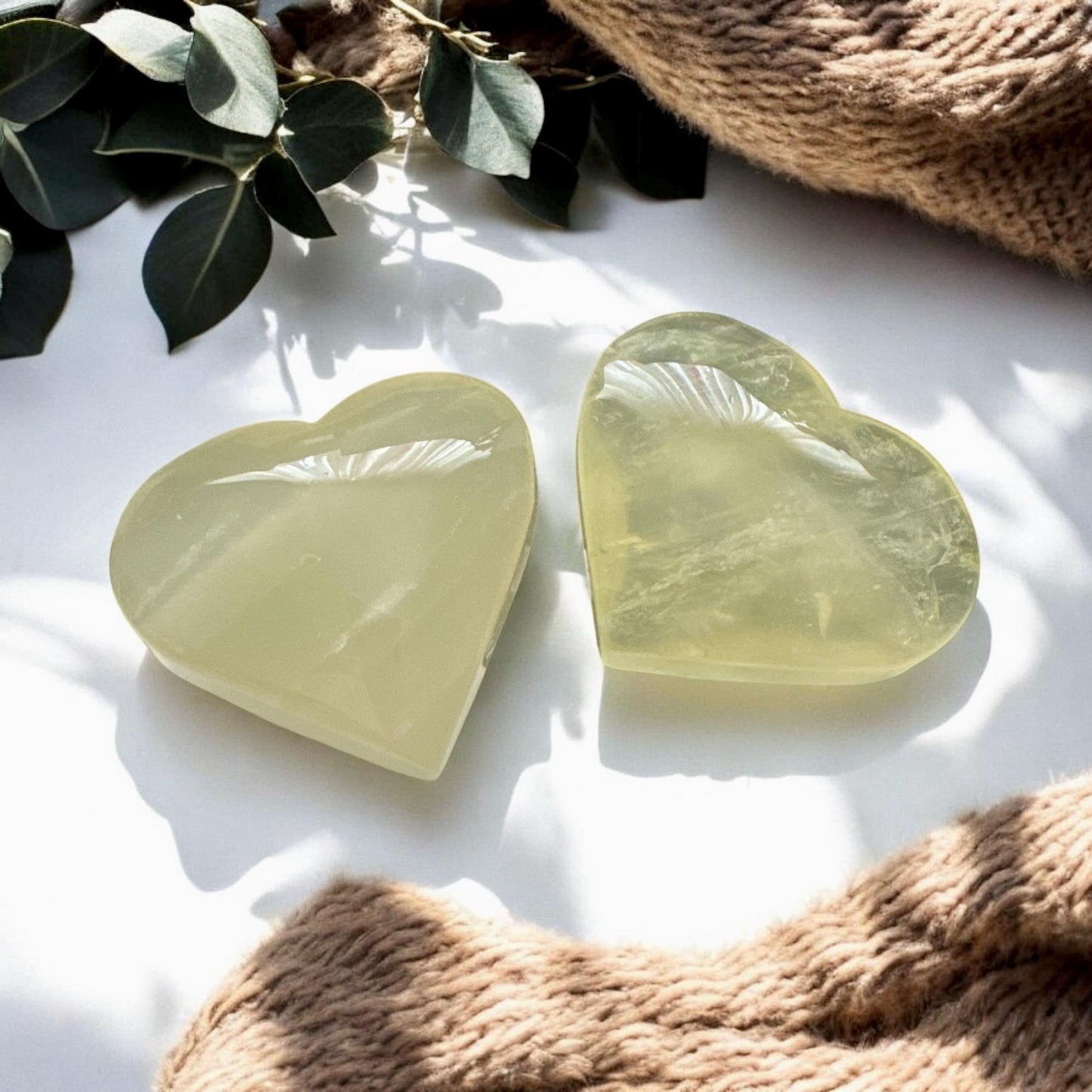 Lemon Quartz Crystal Heart: Uplifting Energy Stone