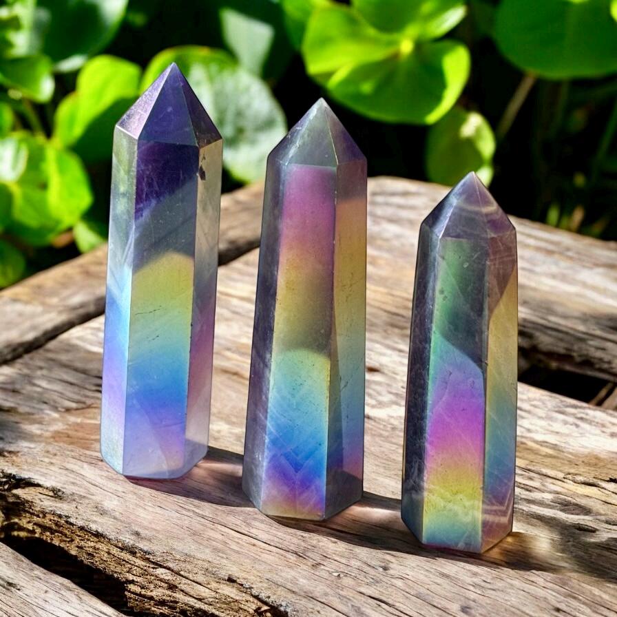 Aura Amethyst Crystal Towers – Colourful & Calming | Luna by Louise, Crystal Shop UK