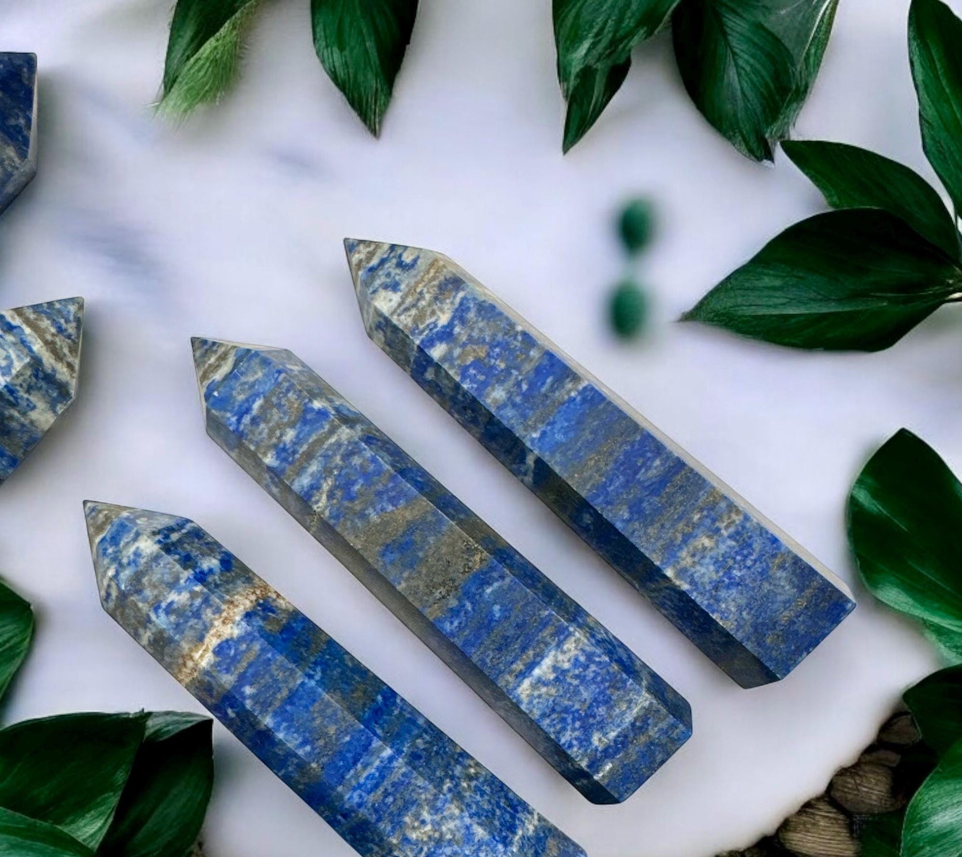 Lapis Lazuli Tower: Royal Blue Wisdom Crystal with Pyrite Flecks