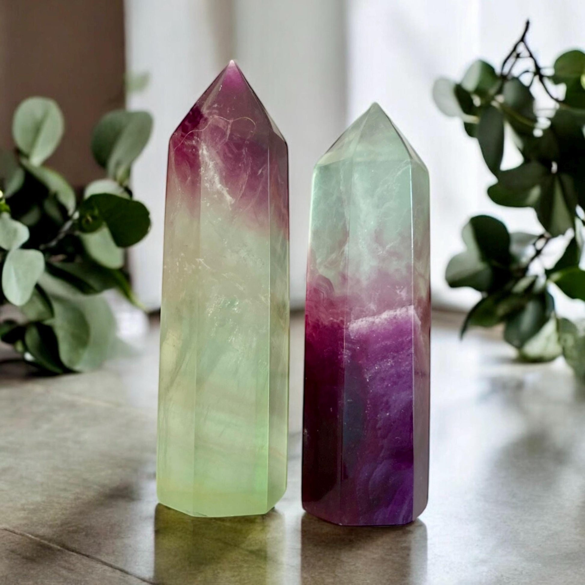 Watermelon Fluorite Tower - Harmony & Balance | Luna by Louise, Crystal Shop UK