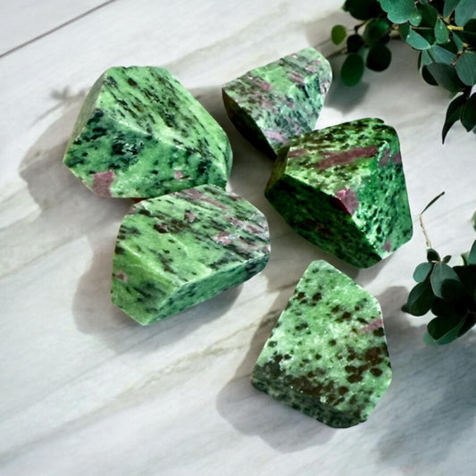 Ruby Zoisite Crystal: Free Form Healing Stone