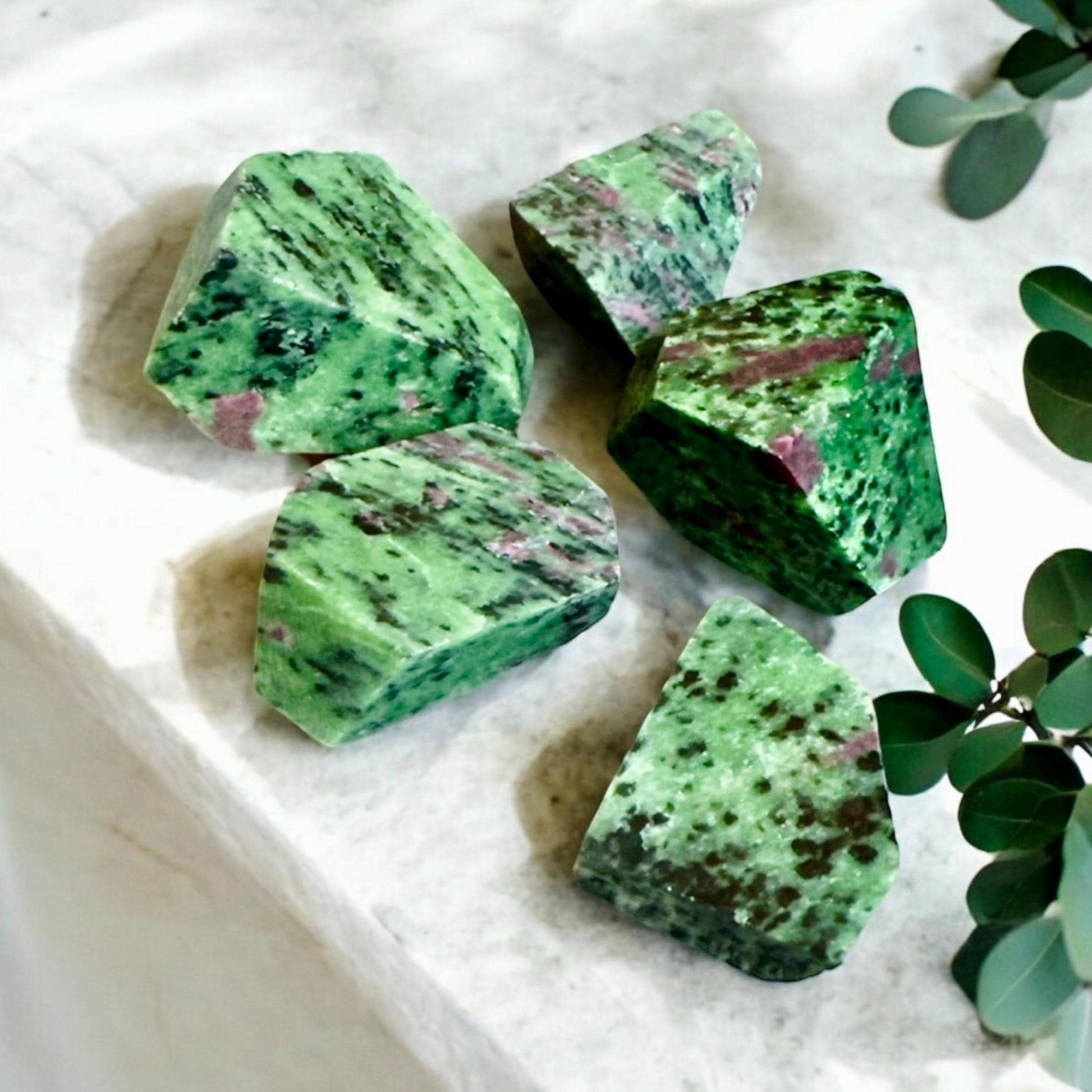 Ruby Zoisite Crystal: Free Form Healing Stone