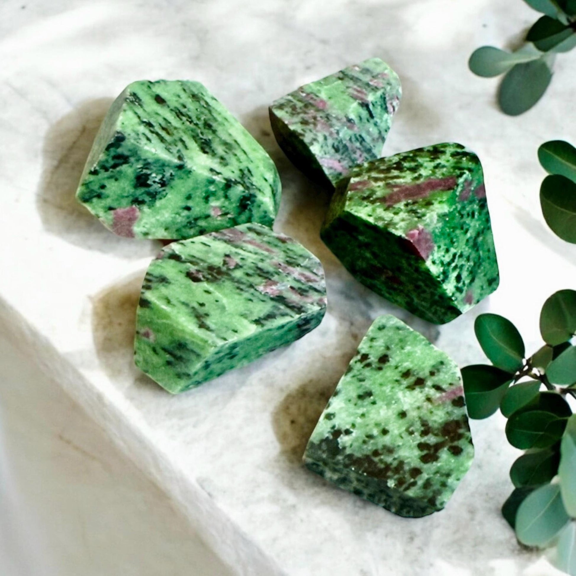 Ruby Zoisite Crystal: Free Form Healing Stone