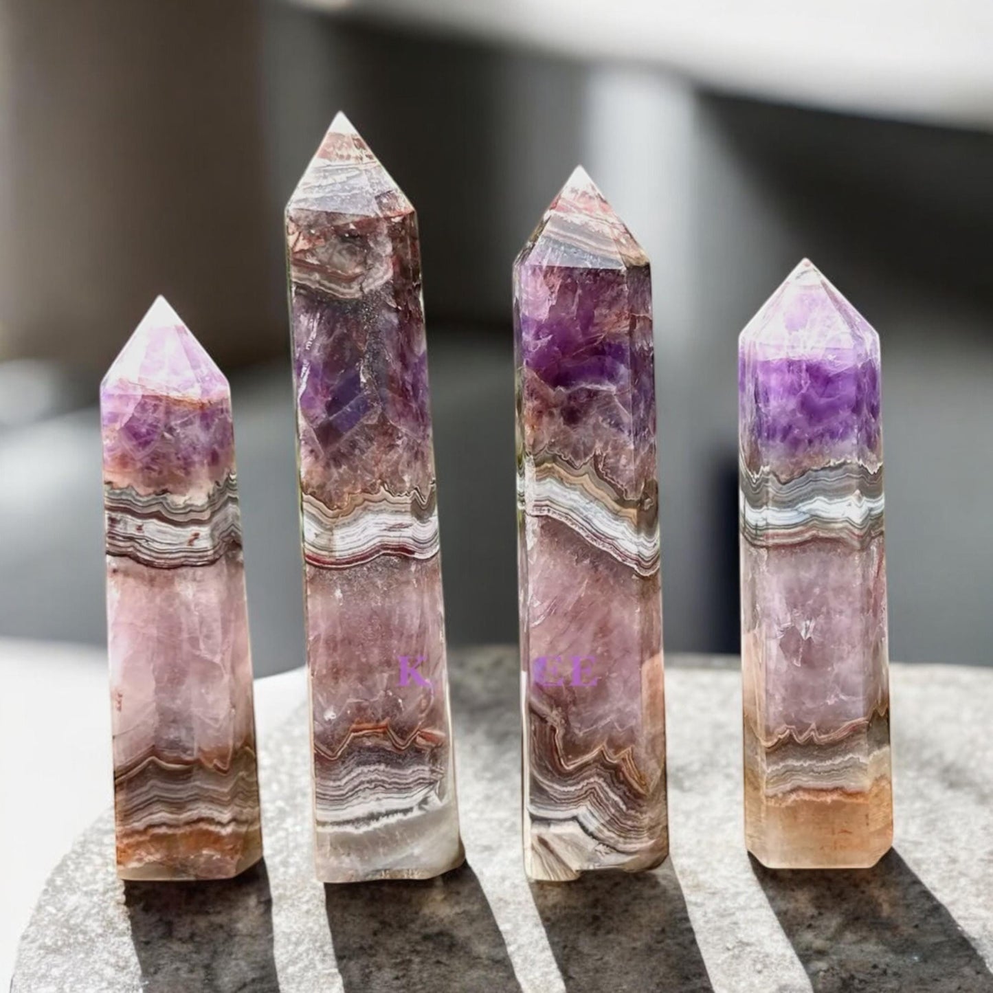 Amethyst & Agate Crystal Tower: Large Statement Piece