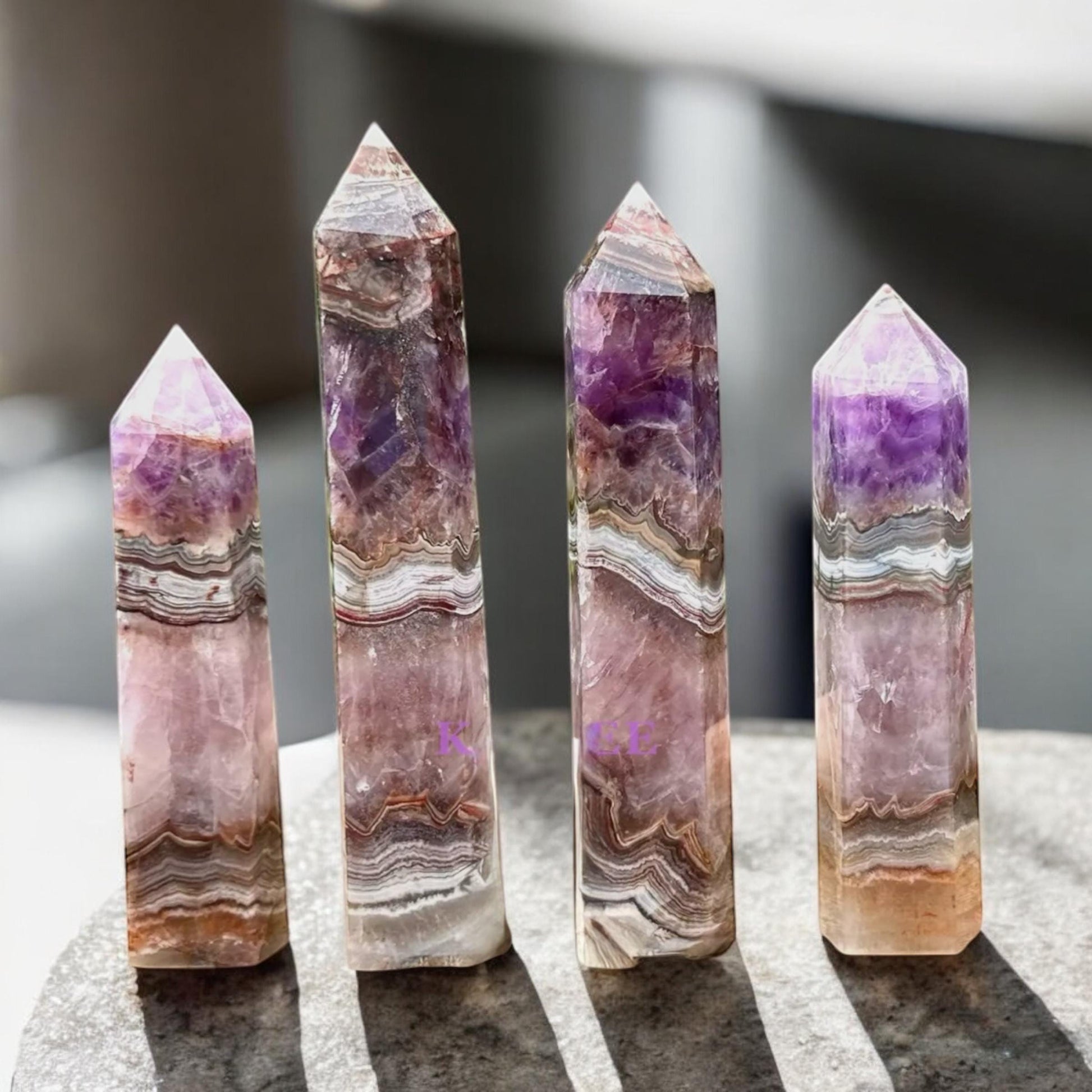 Amethyst & Agate Crystal Tower: Large Statement Piece