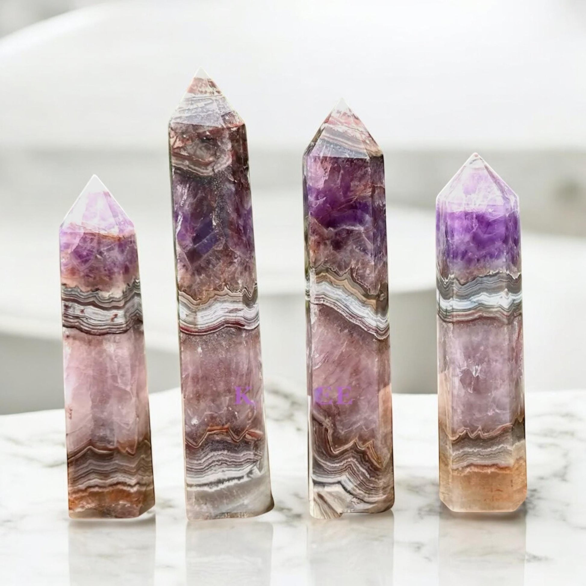 Amethyst & Agate Crystal Tower: Large Statement Piece