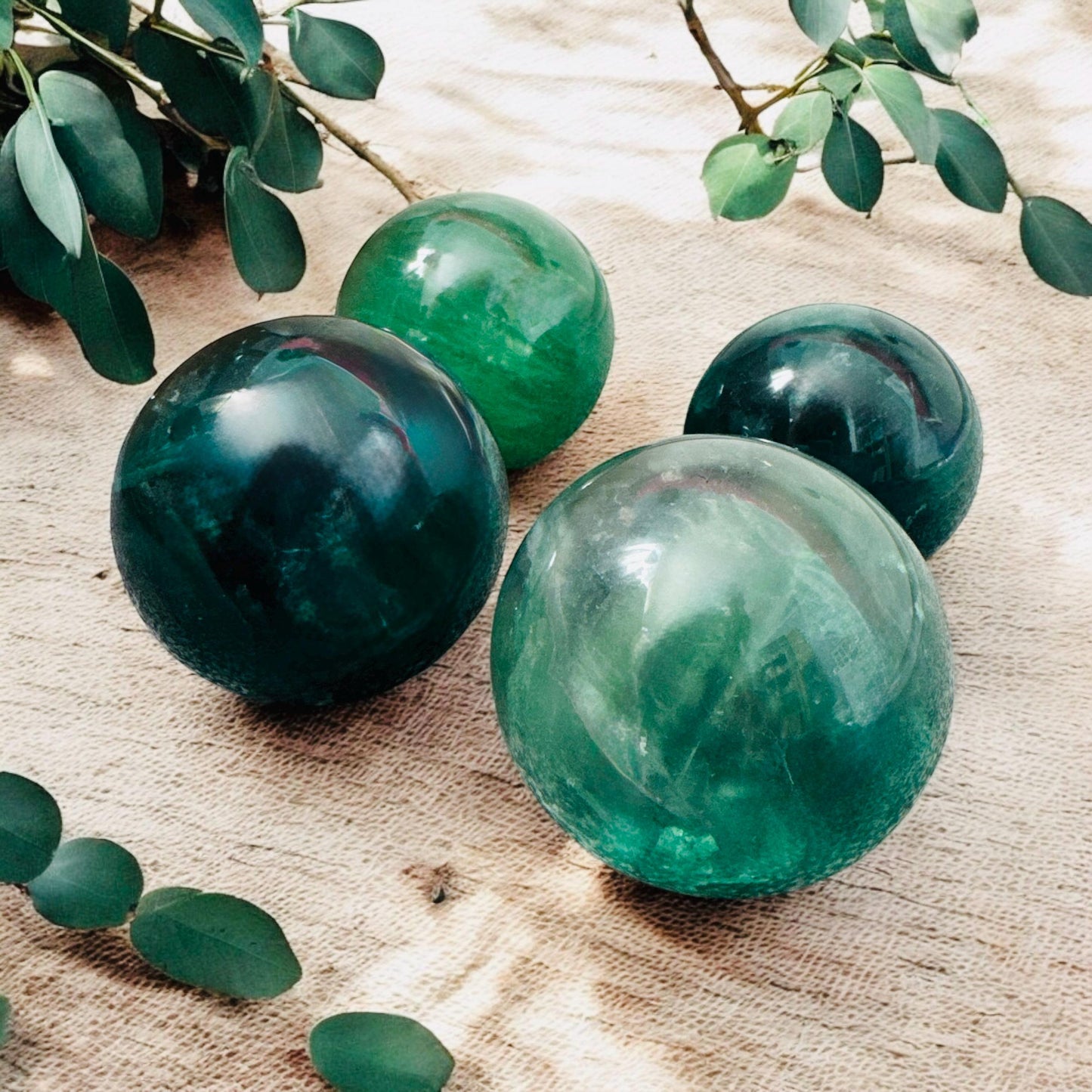 Green Fluorite Sphere: Polished Crystal Ball (70mm)