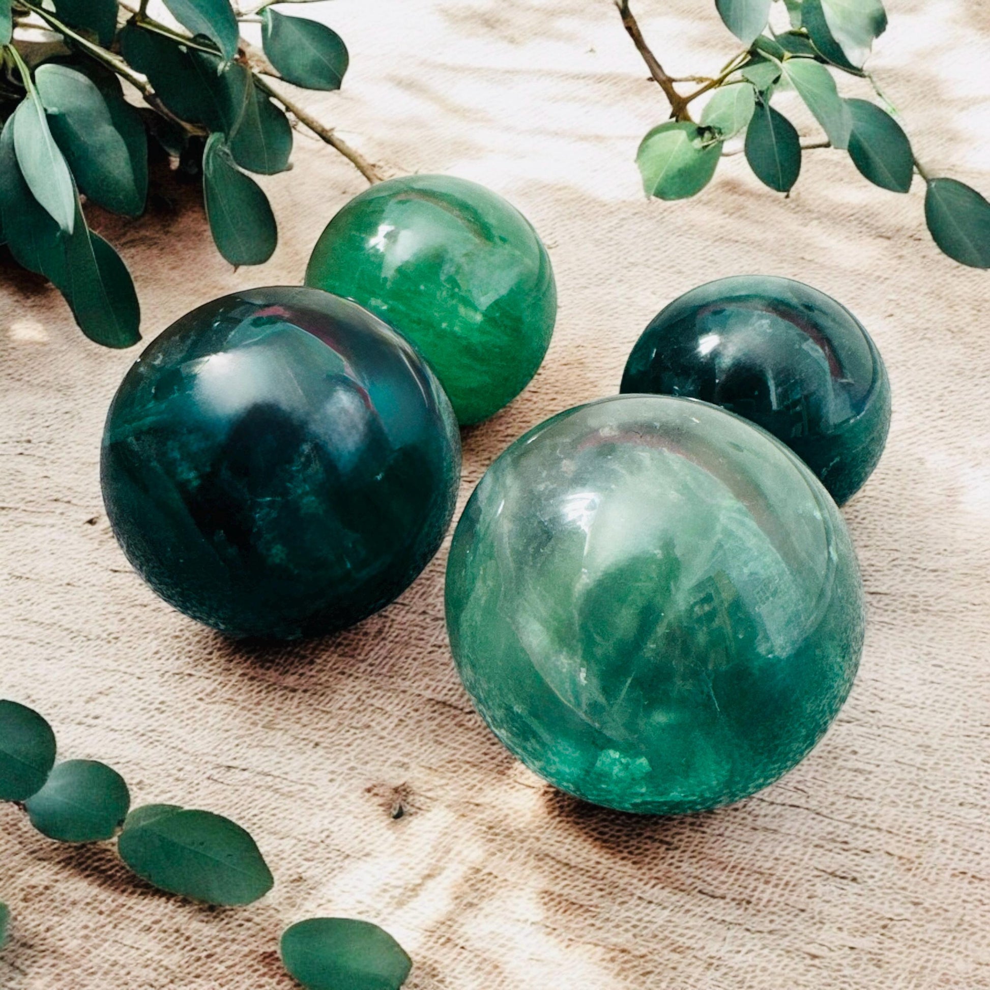 Green Fluorite Sphere: Polished Crystal Ball (70mm)