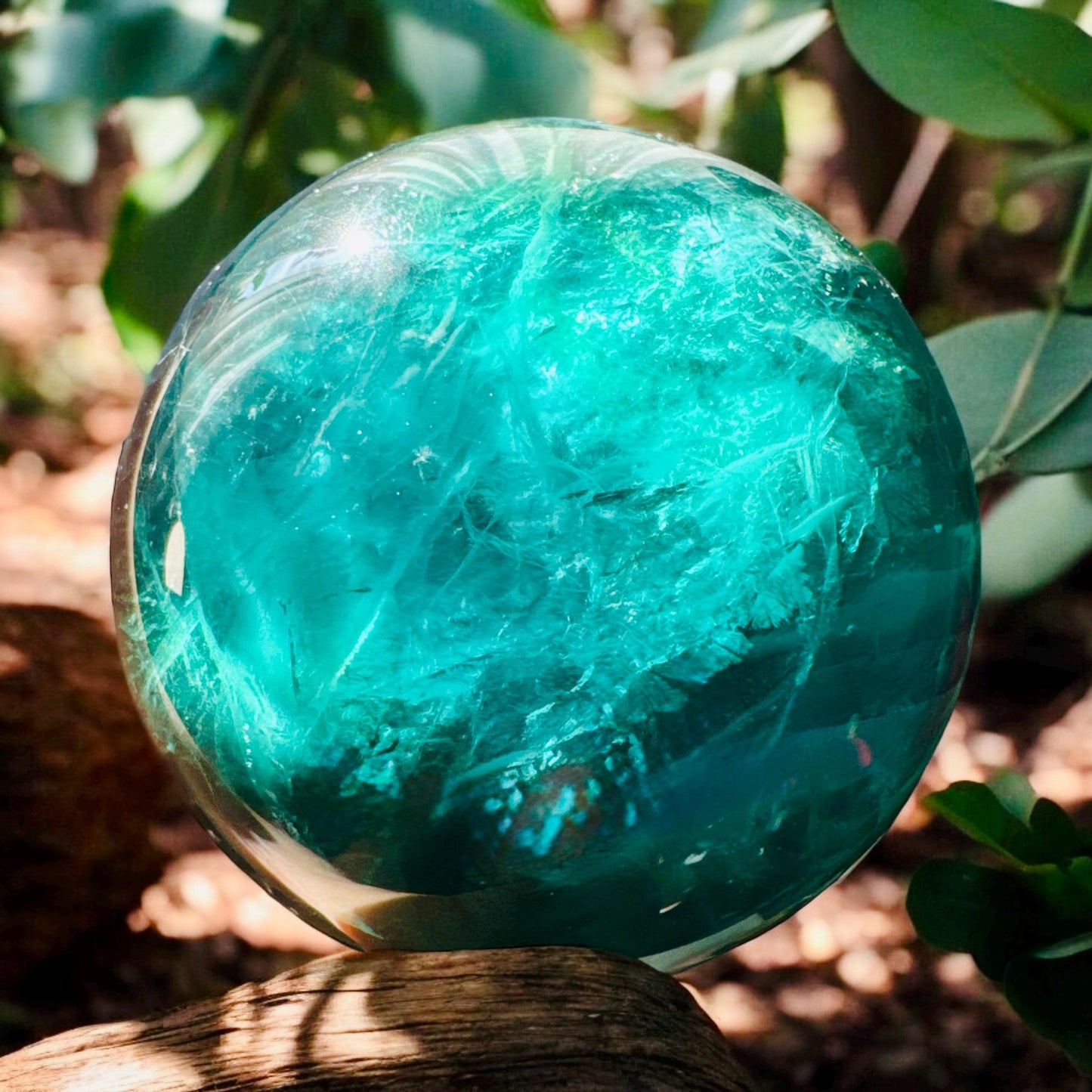 Green Fluorite Sphere: Polished Crystal Ball (70mm)