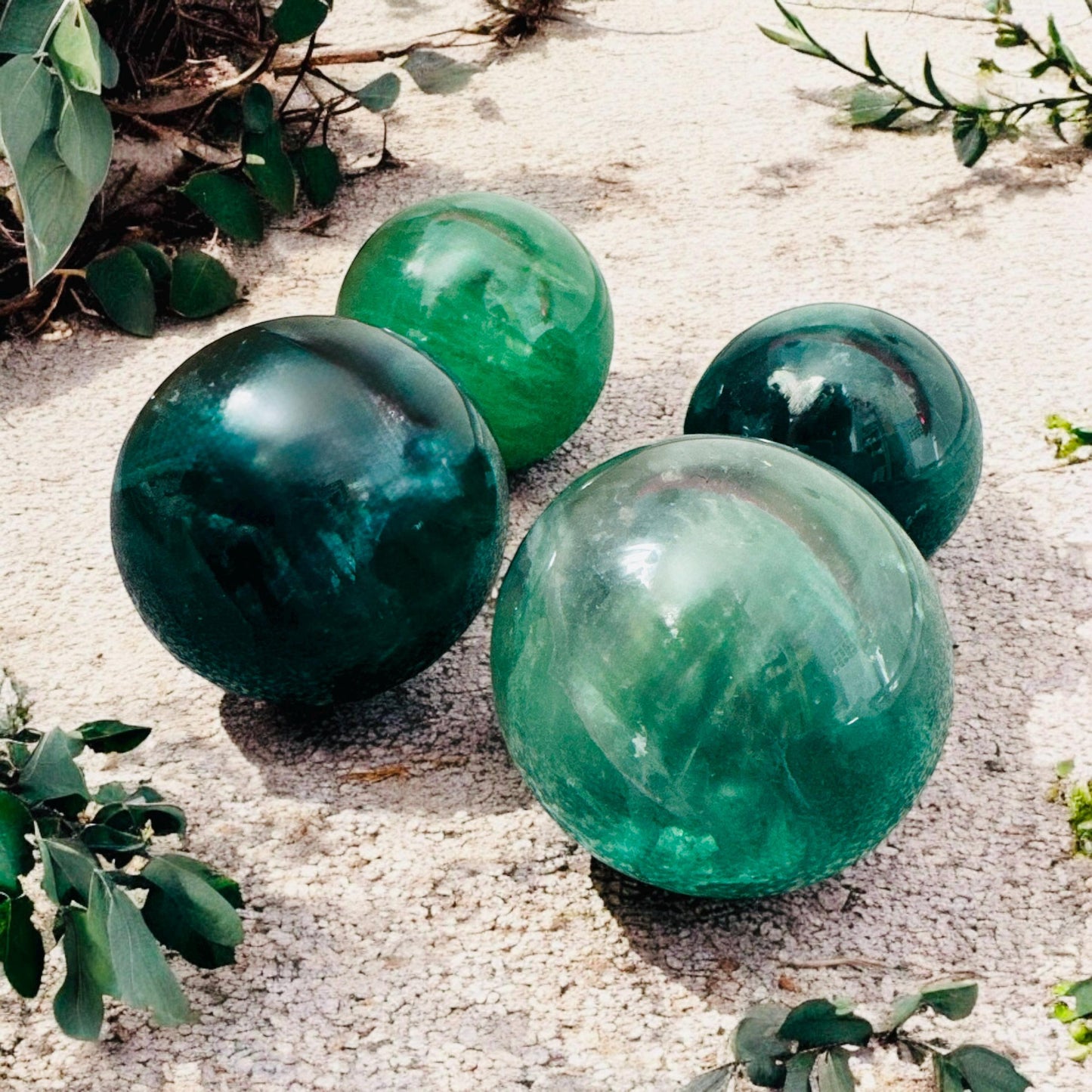 Green Fluorite Sphere: Polished Crystal Ball (70mm)