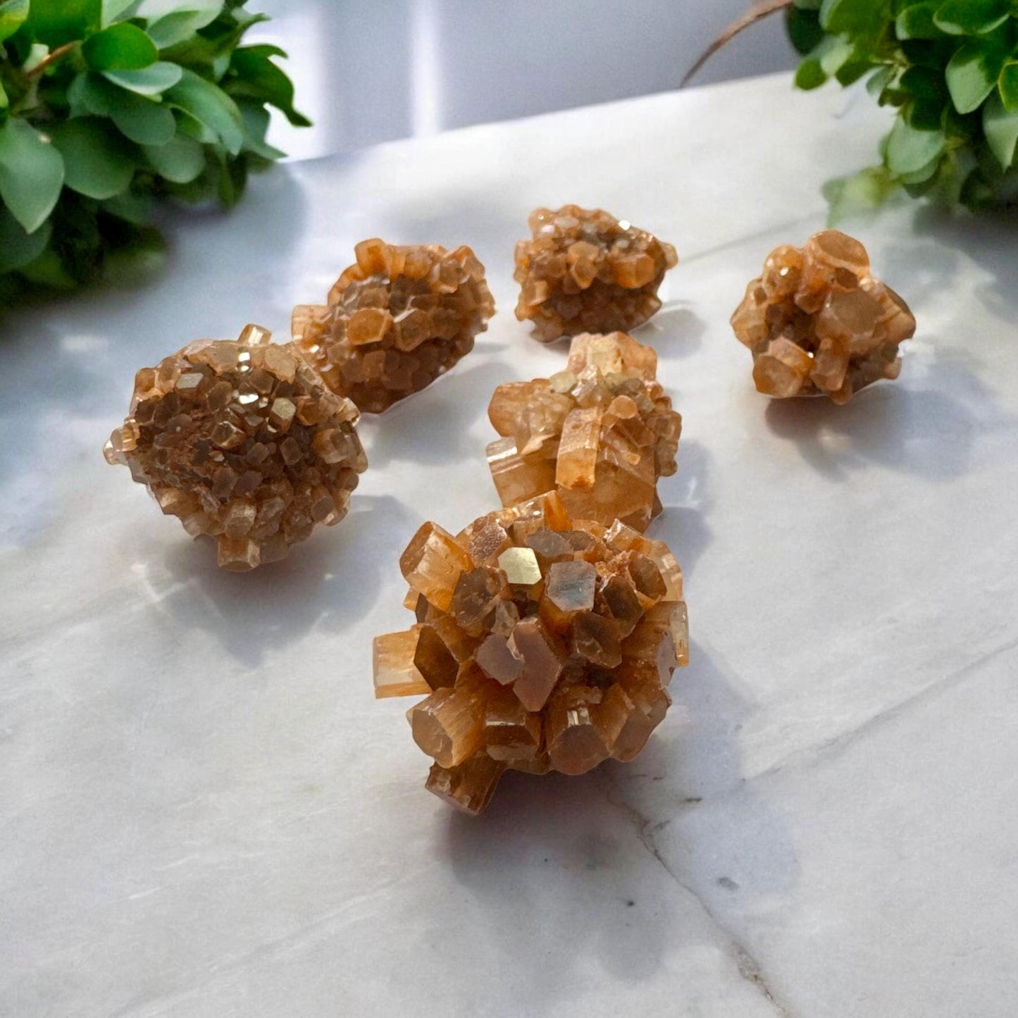 Natural Aragonite Sputnik Cluster, Grounding & Stabilizing Crystal – Luna by Louise, Crystal Shop UK