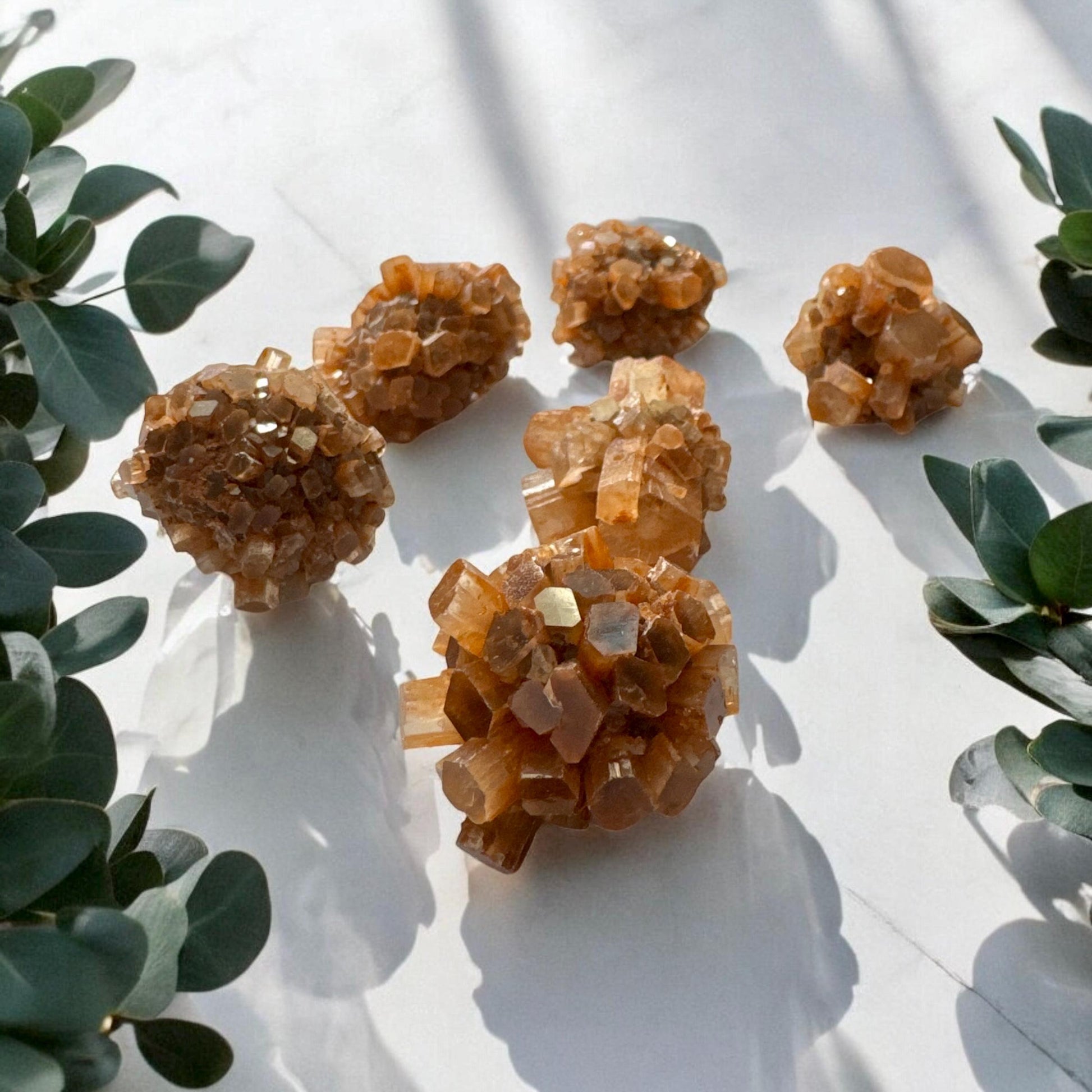 Natural Aragonite Sputnik Cluster, Grounding & Stabilizing Crystal – Luna by Louise, Crystal Shop UK