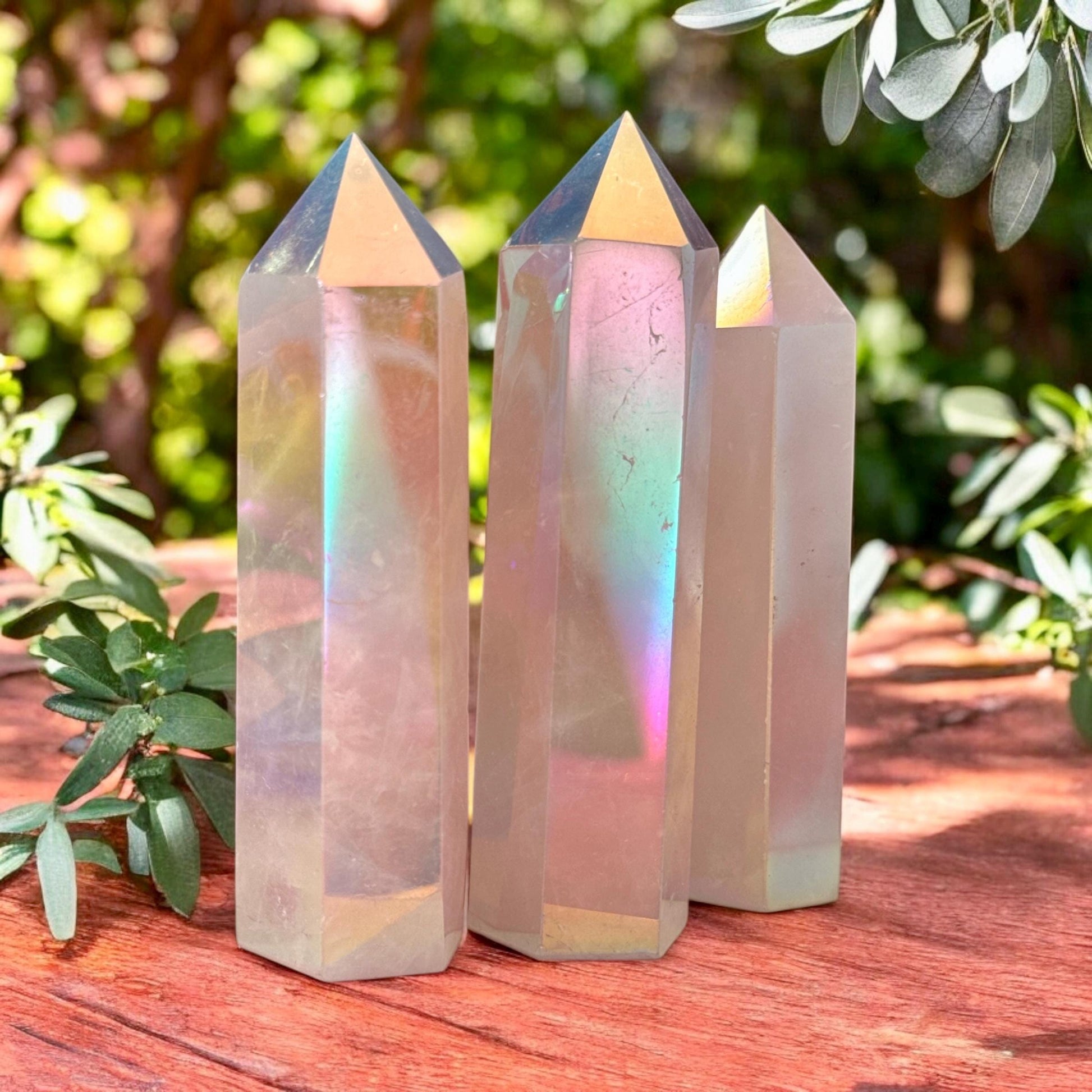 Rose Aura Quartz Crystal Tower: Love and Compassion Healing Stone