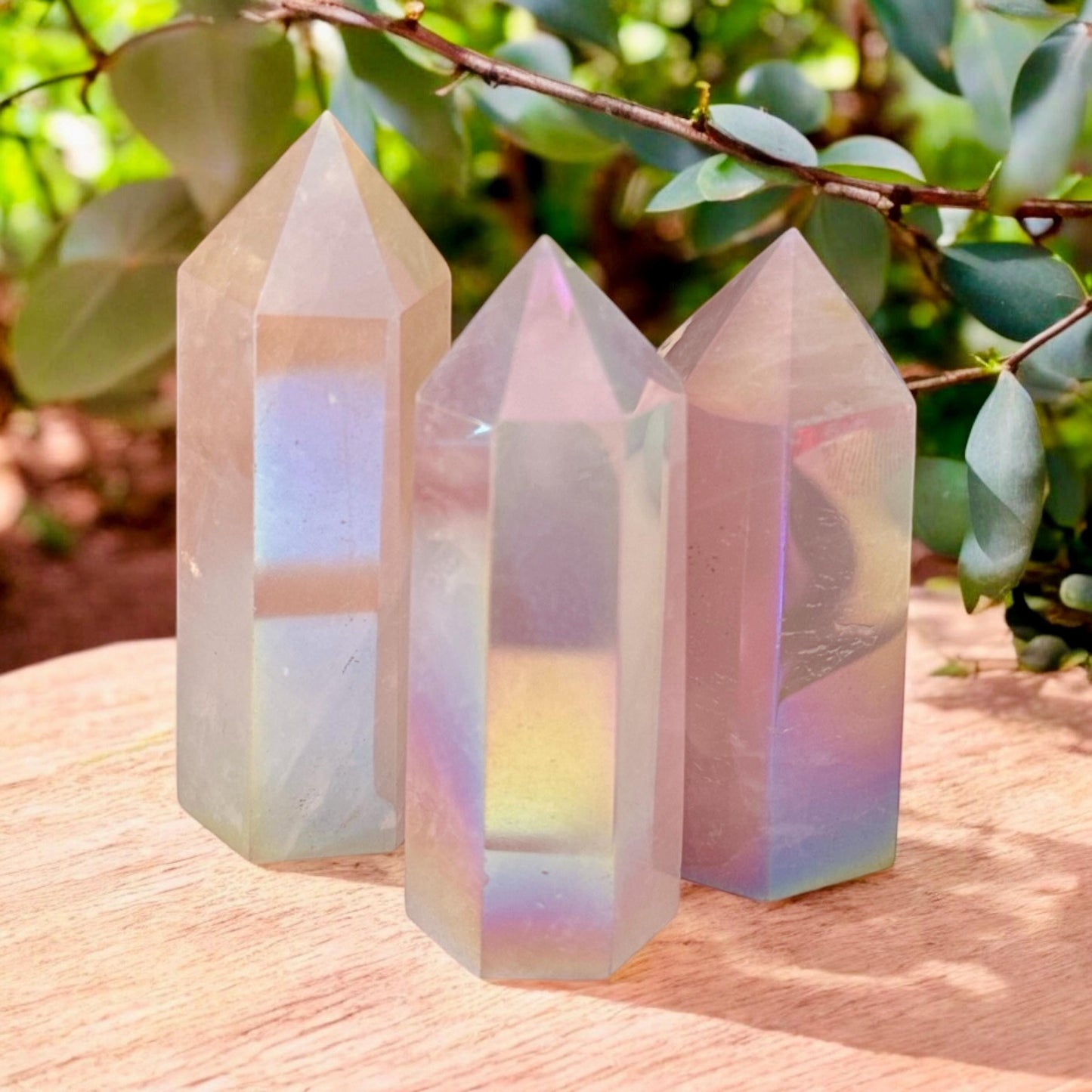 Rose Aura Quartz Crystal Tower: Love & Compassion Healing Stone