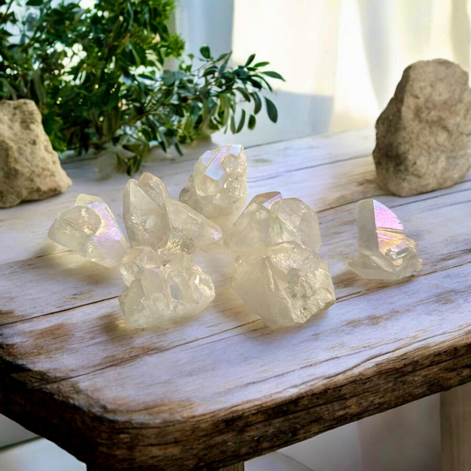 Angel Aura Quartz Points, Radiant High Vibrational Crystal – Luna by Louise, Crystal Shop UK