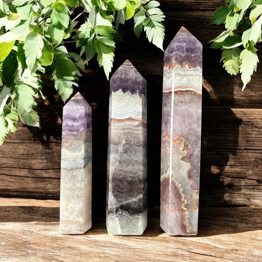 Amethyst & Agate Crystal Tower: Large Statement Piece